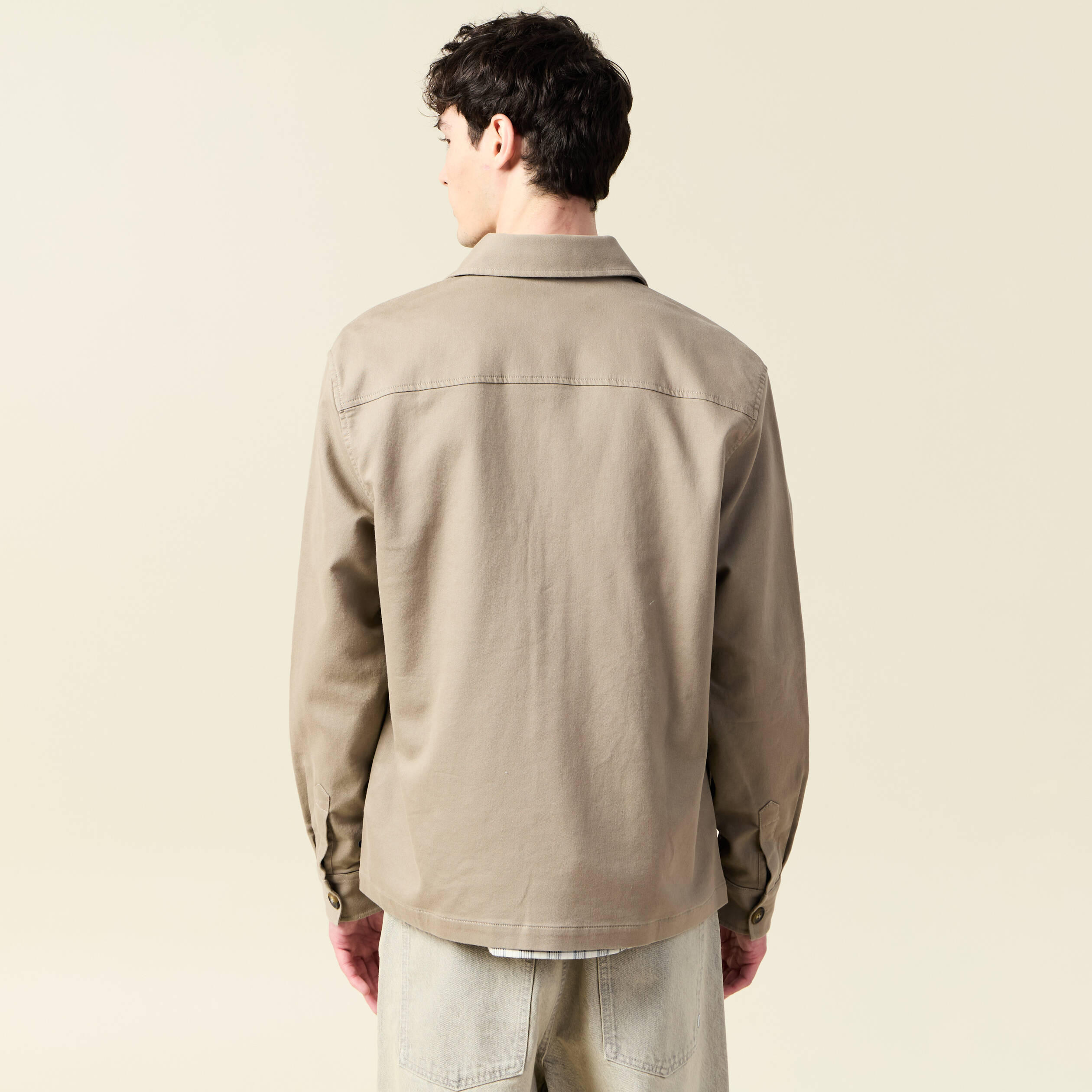 Surchemise manches longues sable homme