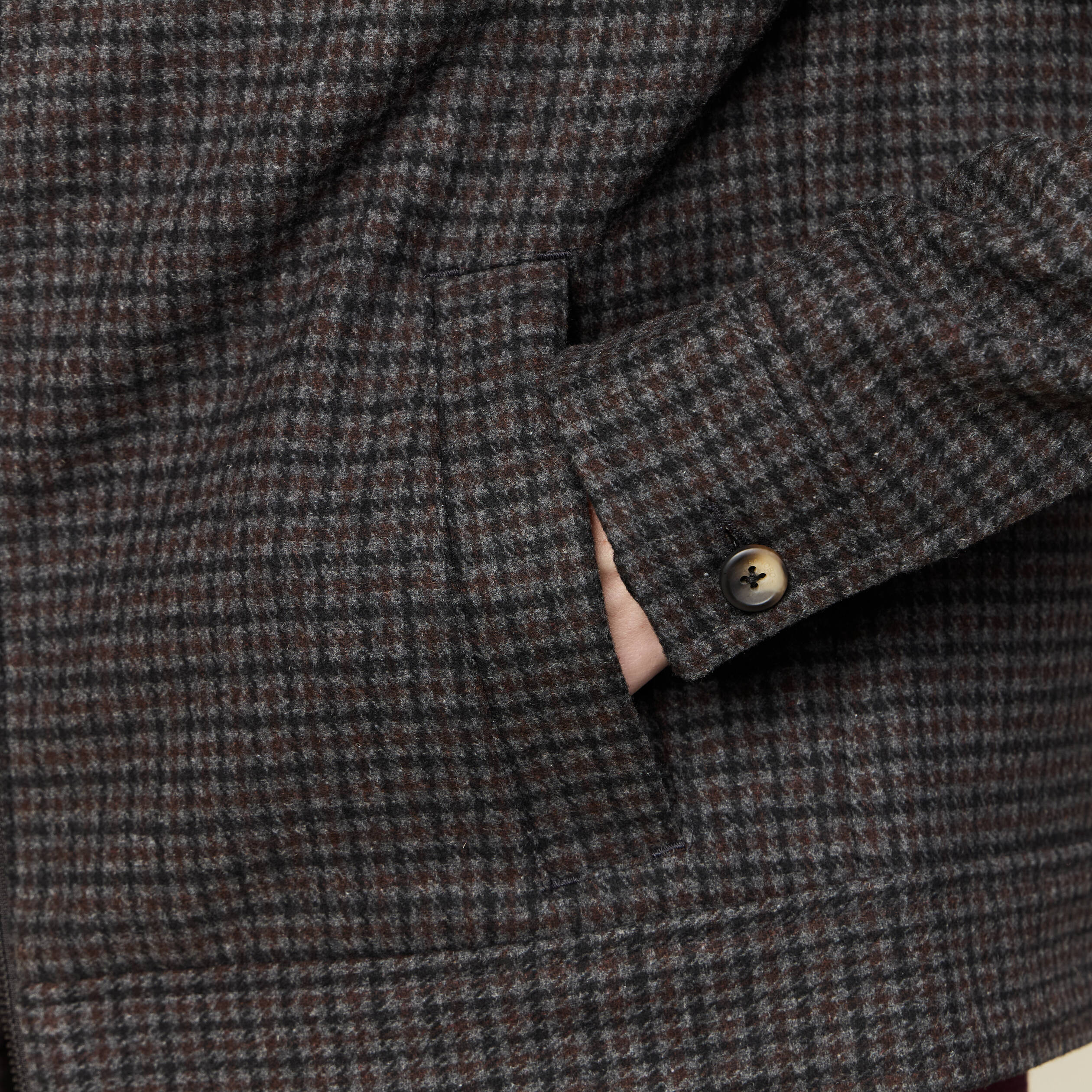Veste oversize courte col classique gris fonc&eacute; homme