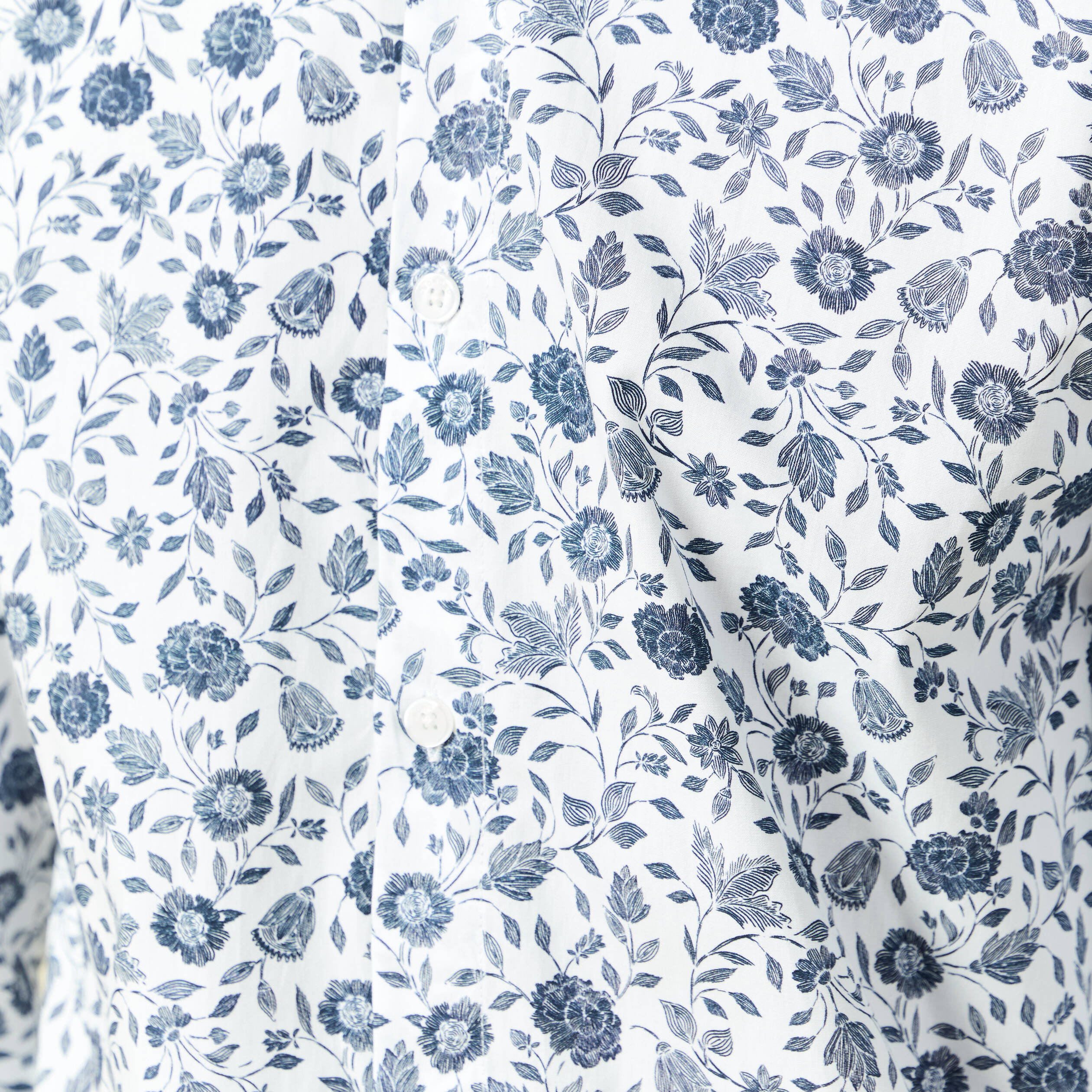 Chemise en coton manches longues blanc homme