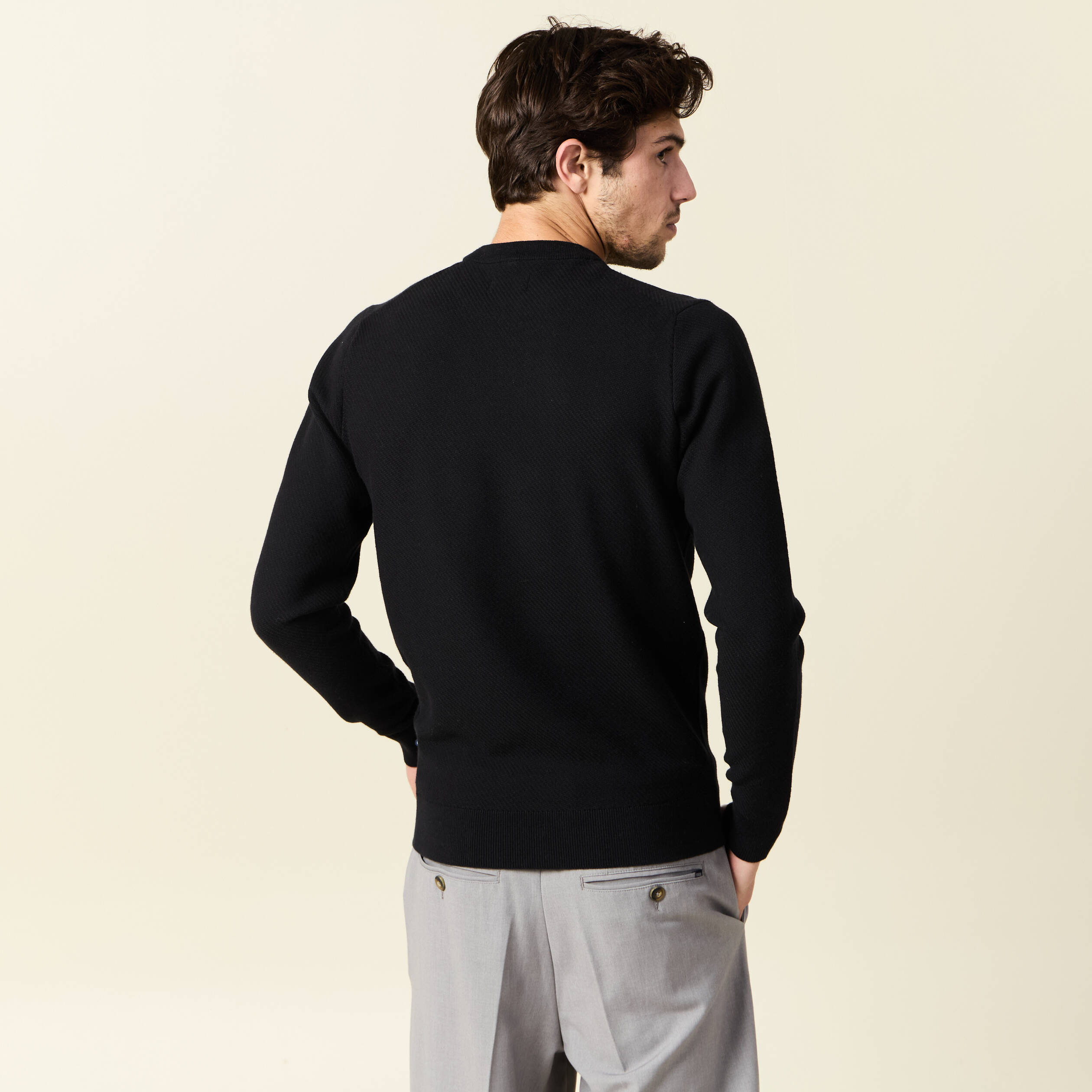pull manches longues noir homme Pull manches longues noir homme