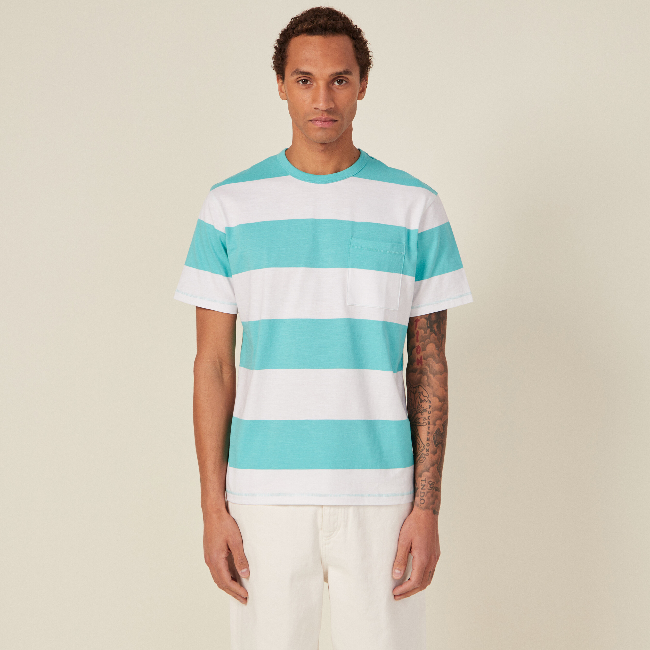 Tee Shirt Homme Manches Courtes Blanc