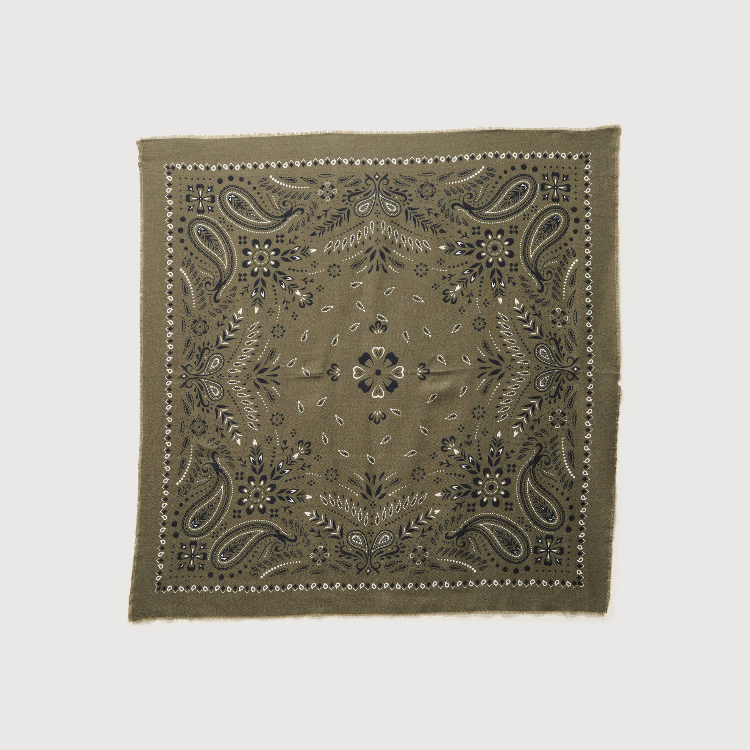 Foulard vert kaki femme