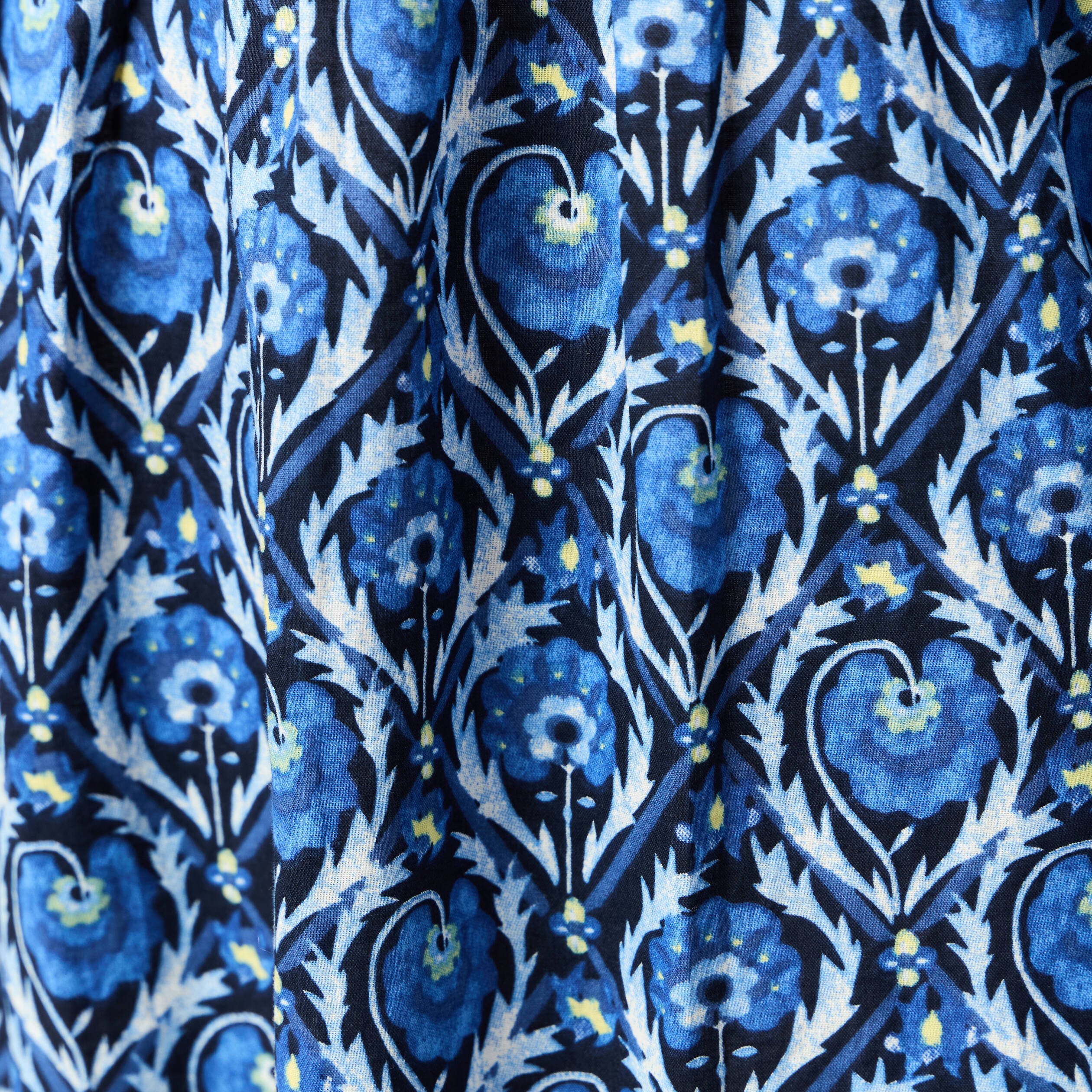 Robe longue droite bleu femme