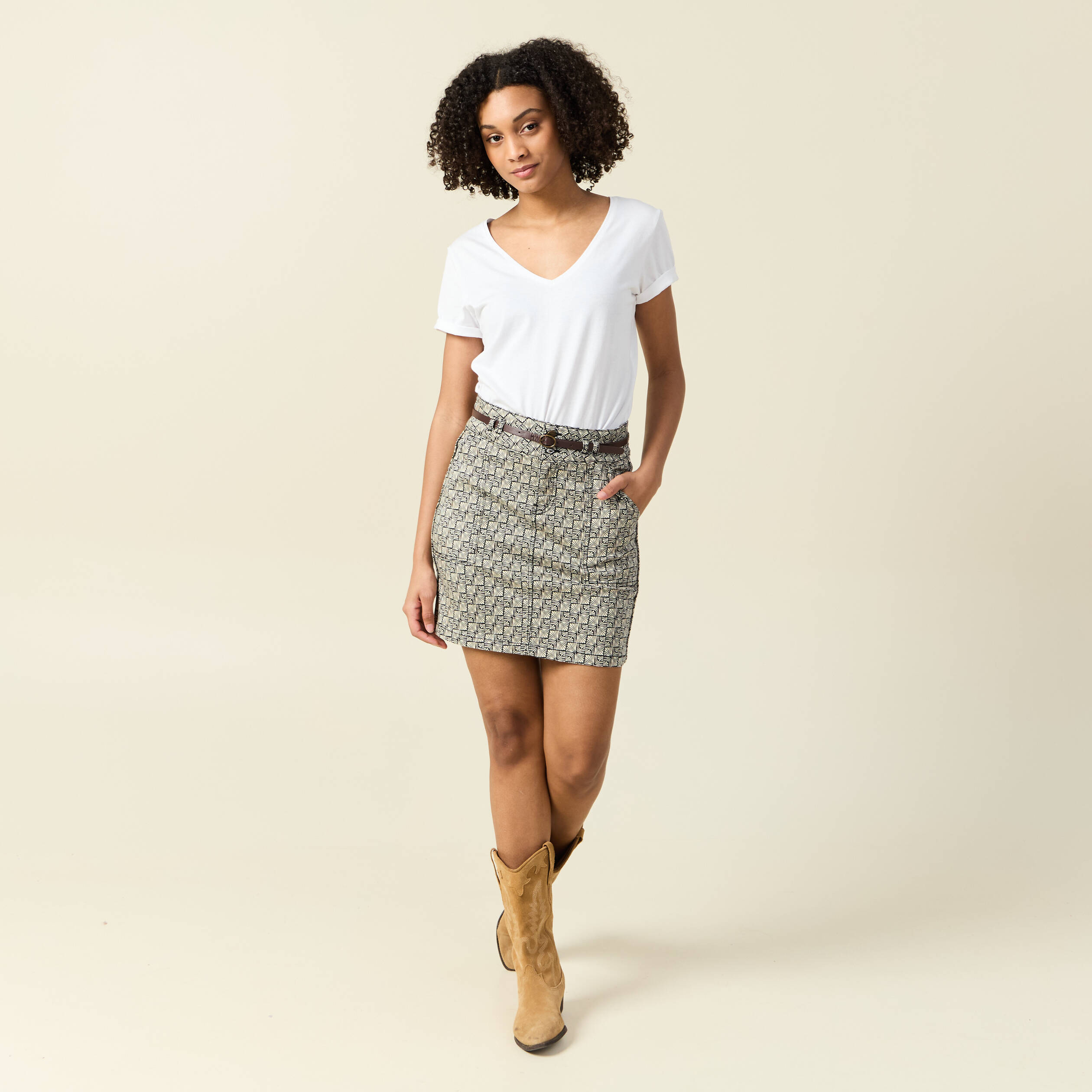 jupe droite eco responsable noir femme Jupe droite éco-responsable noir femme