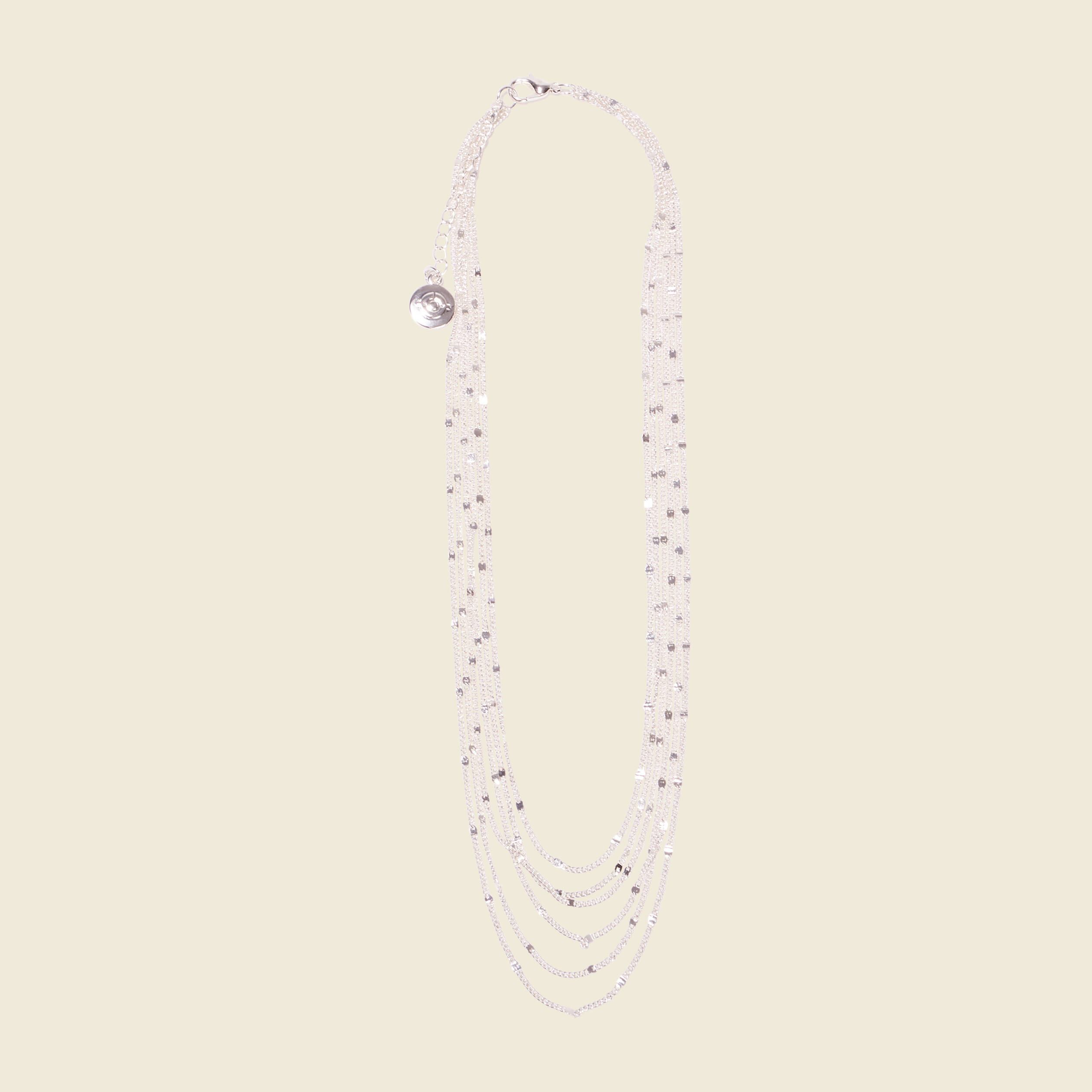 collier multichaines couleur argent femme Collier multichaînes couleur argent femme