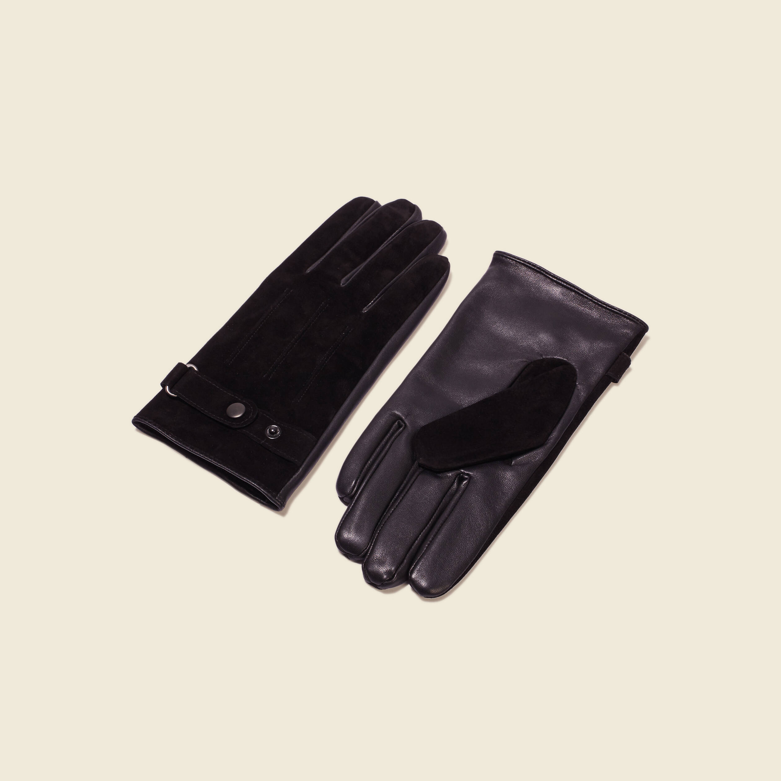 gants en cuir noir homme Gants en cuir noir homme