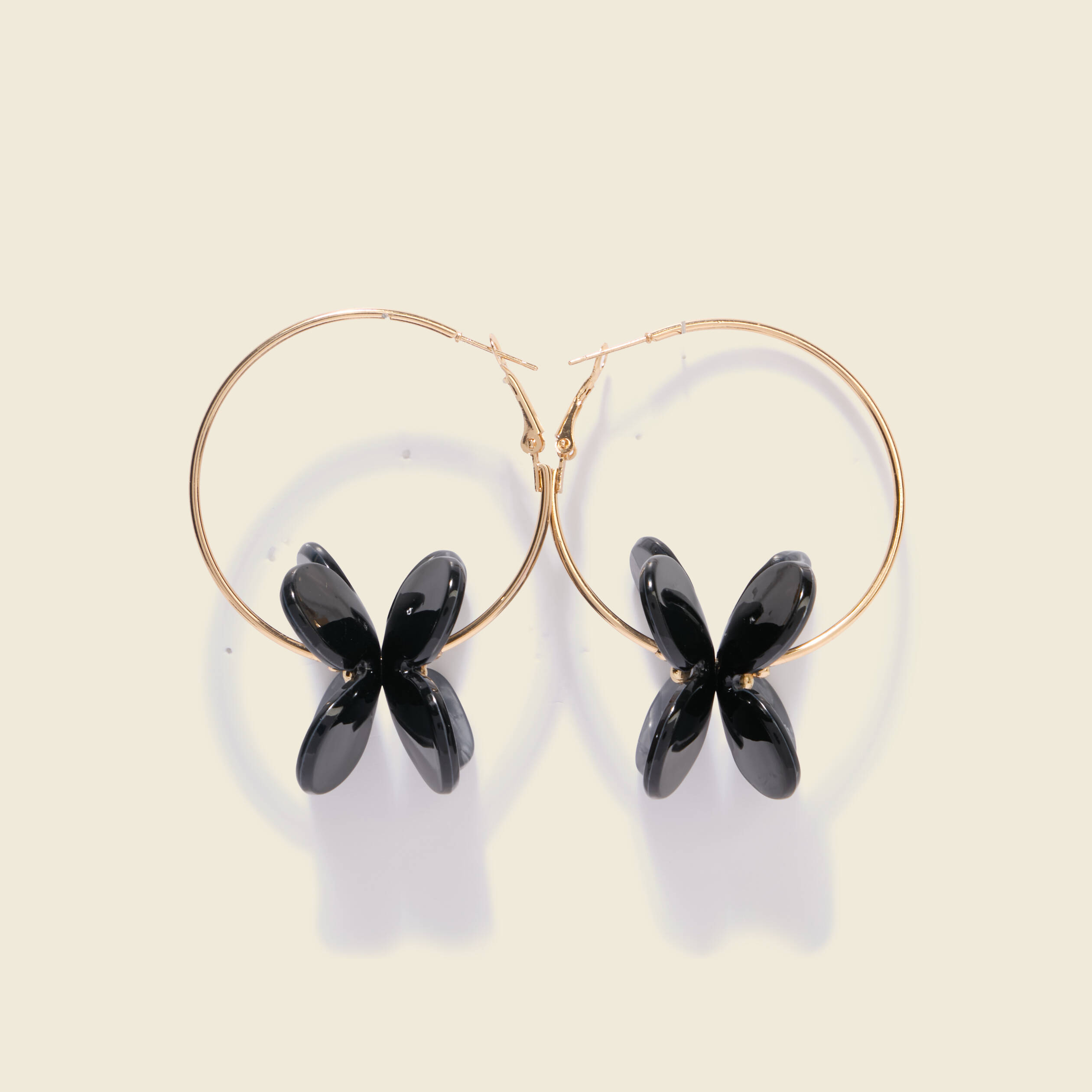 boucles doreilles creoles noir femme Boucles d'oreilles créoles noir femme