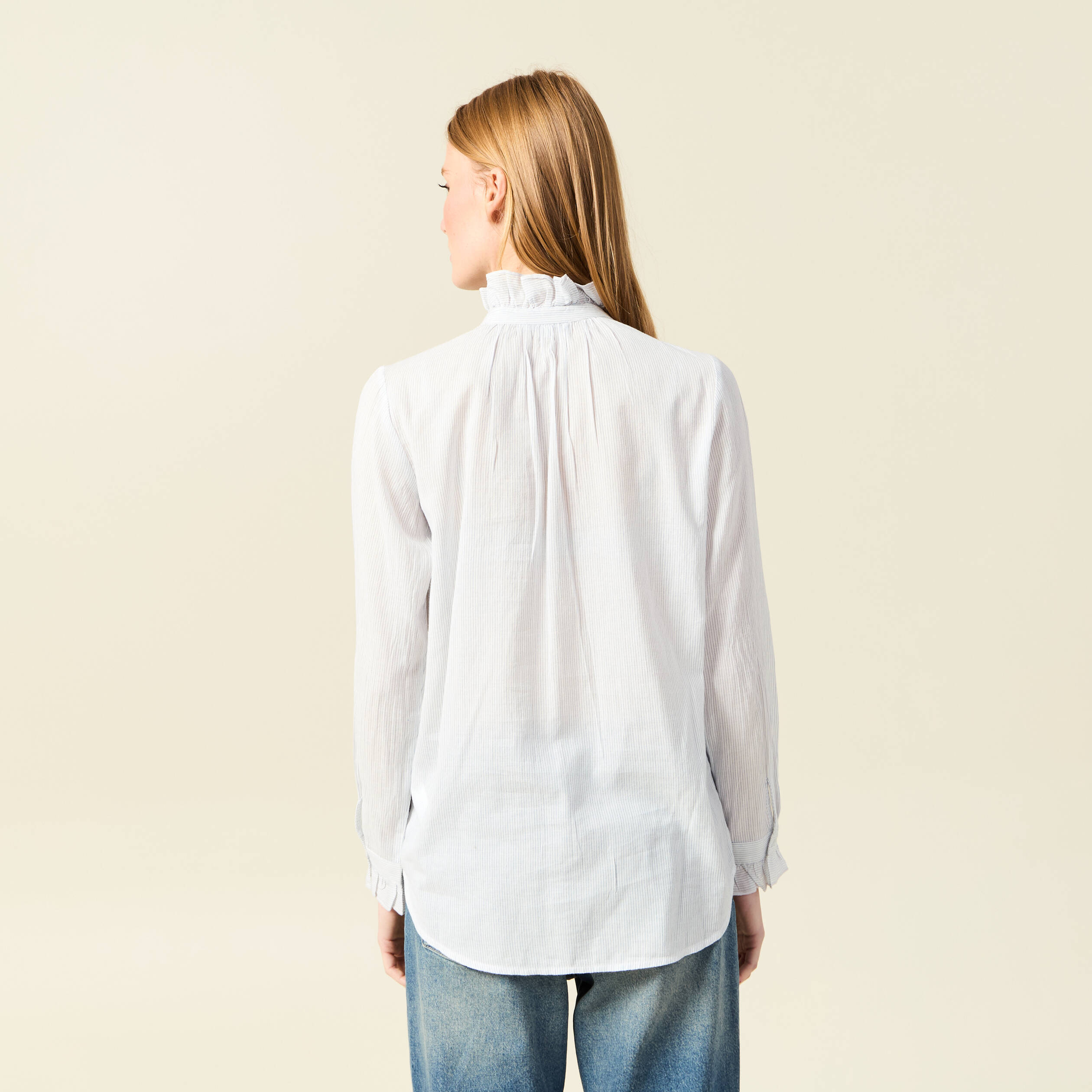 chemise manches longues en coton blanc femme Chemise manches longues en coton blanc femme