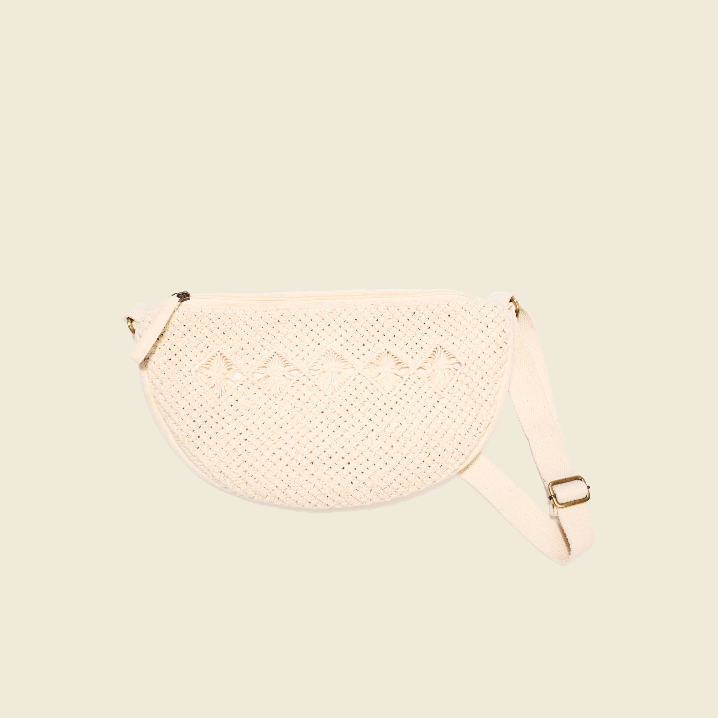 sac banane devant crochet sable femme Sac banane devant crochet sable femme