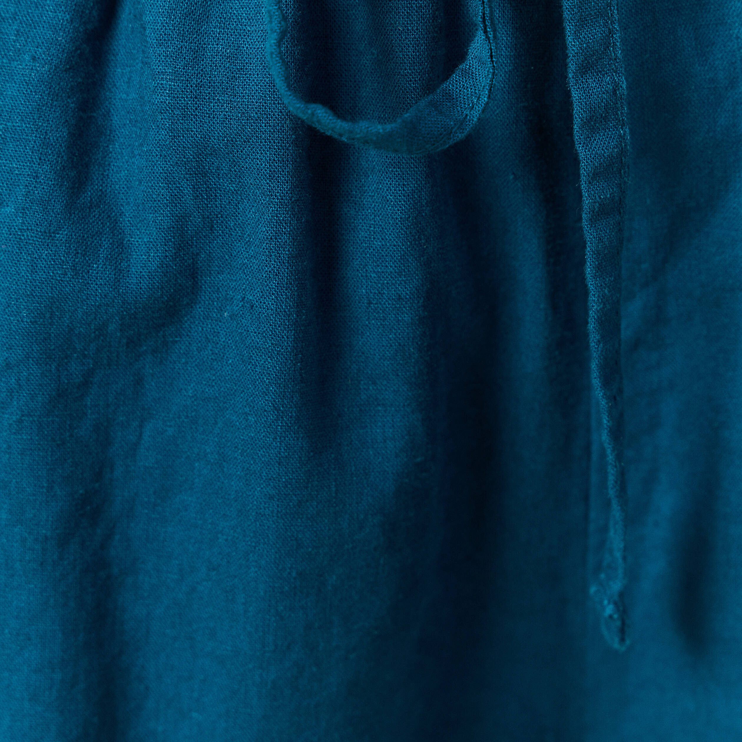 Short droit taille élastiquée bleu pétrole femme