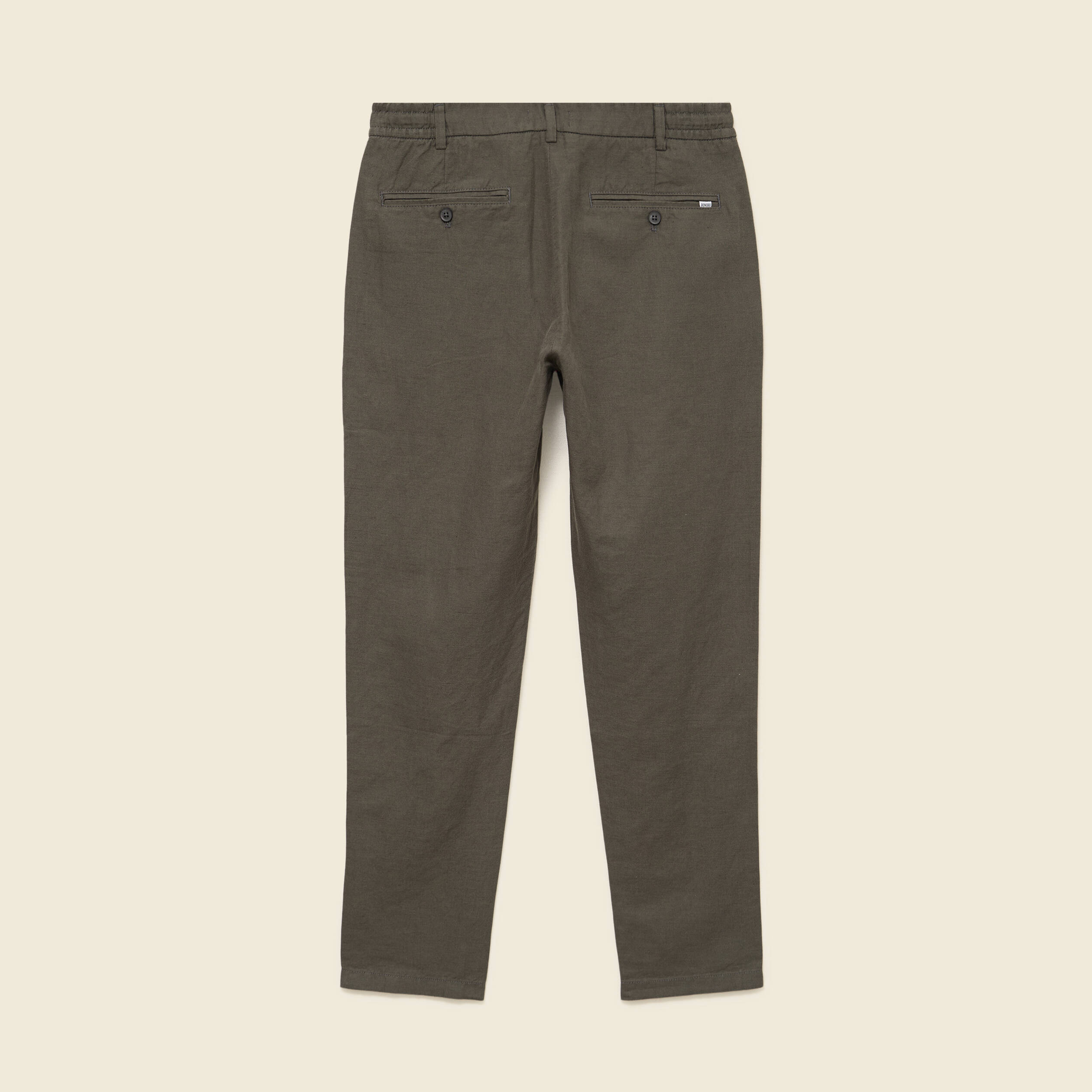 Chino coupe droite longueur 32 vert fonc&eacute; homme