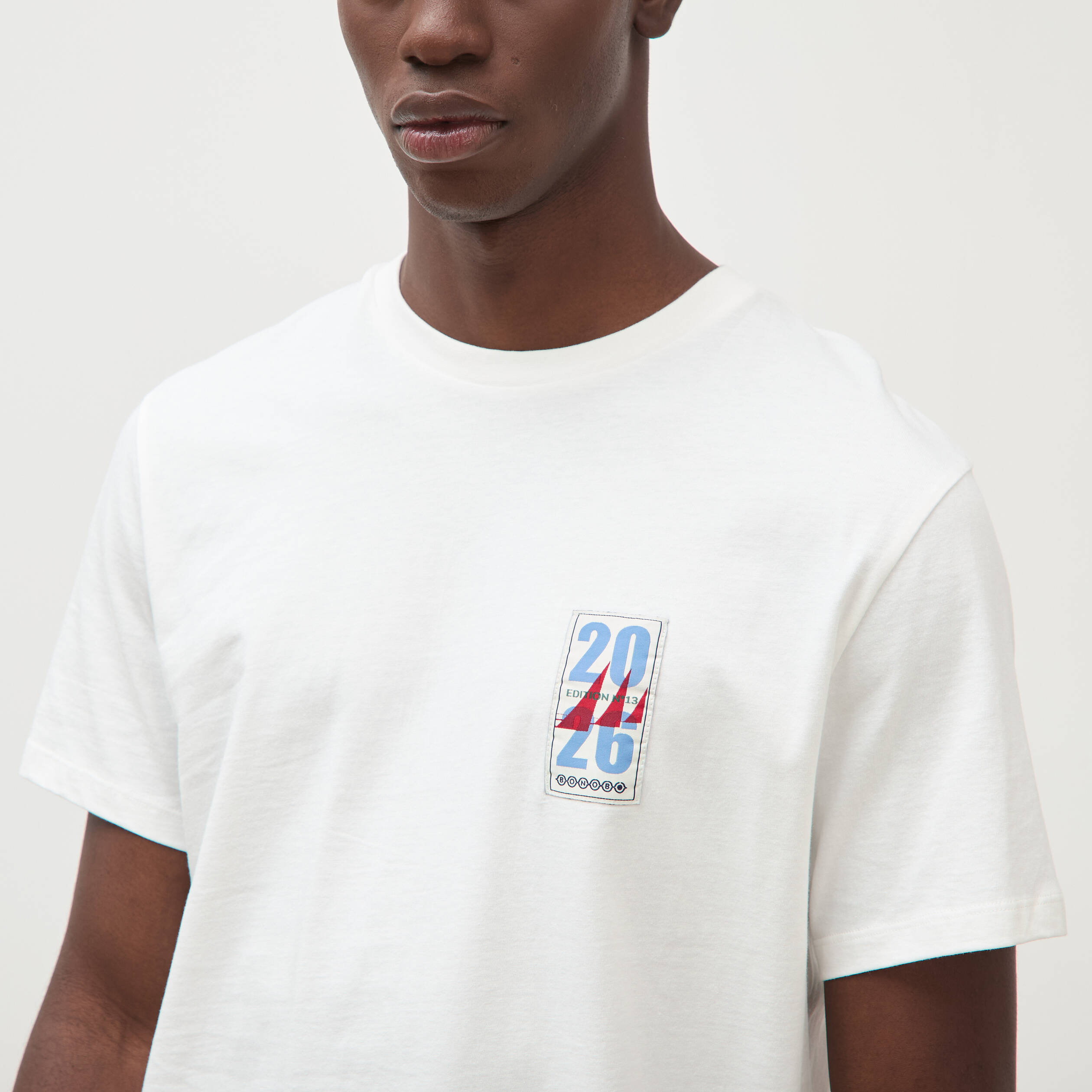 T-shirt en coton ecru homme
