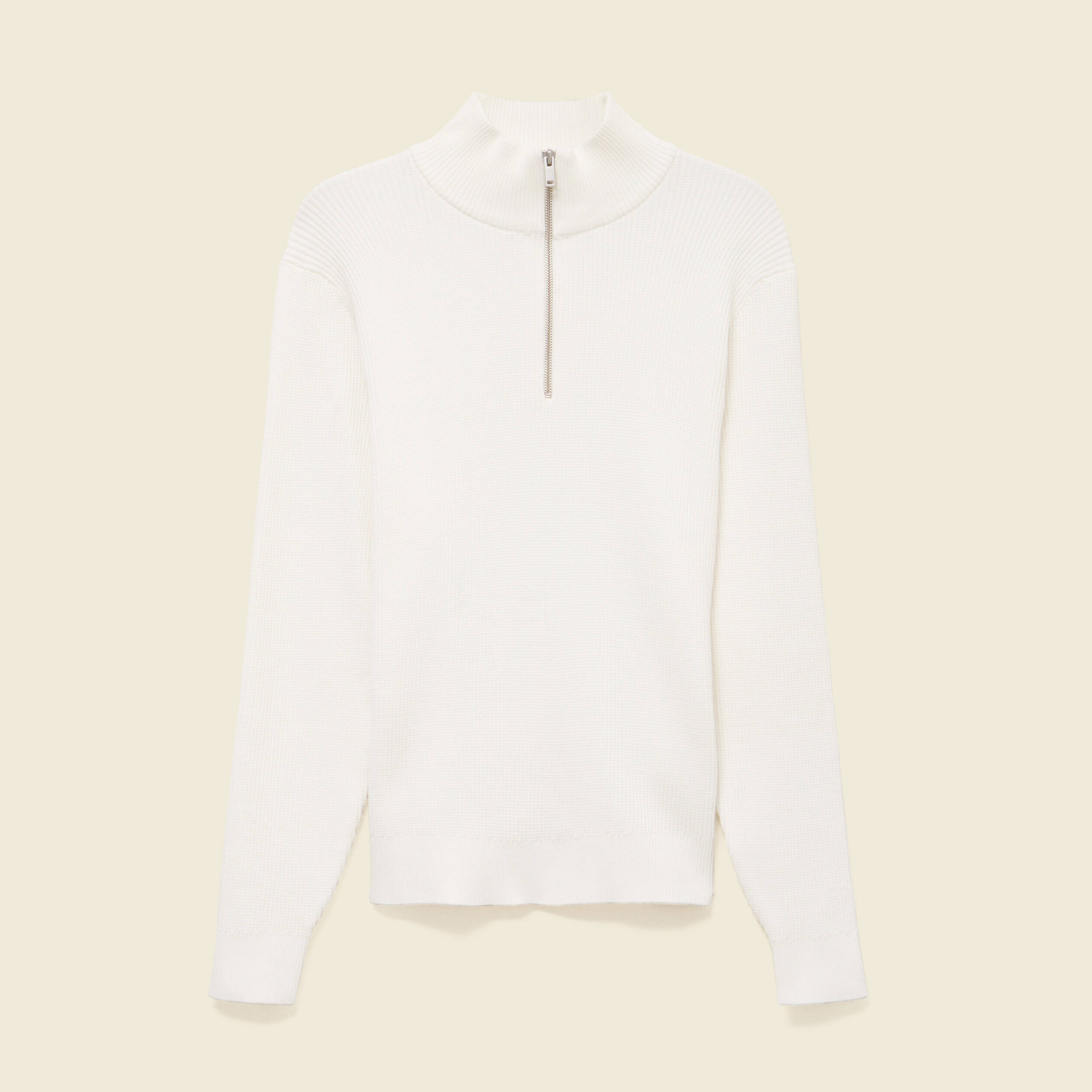 Pull col camionneur ecru homme