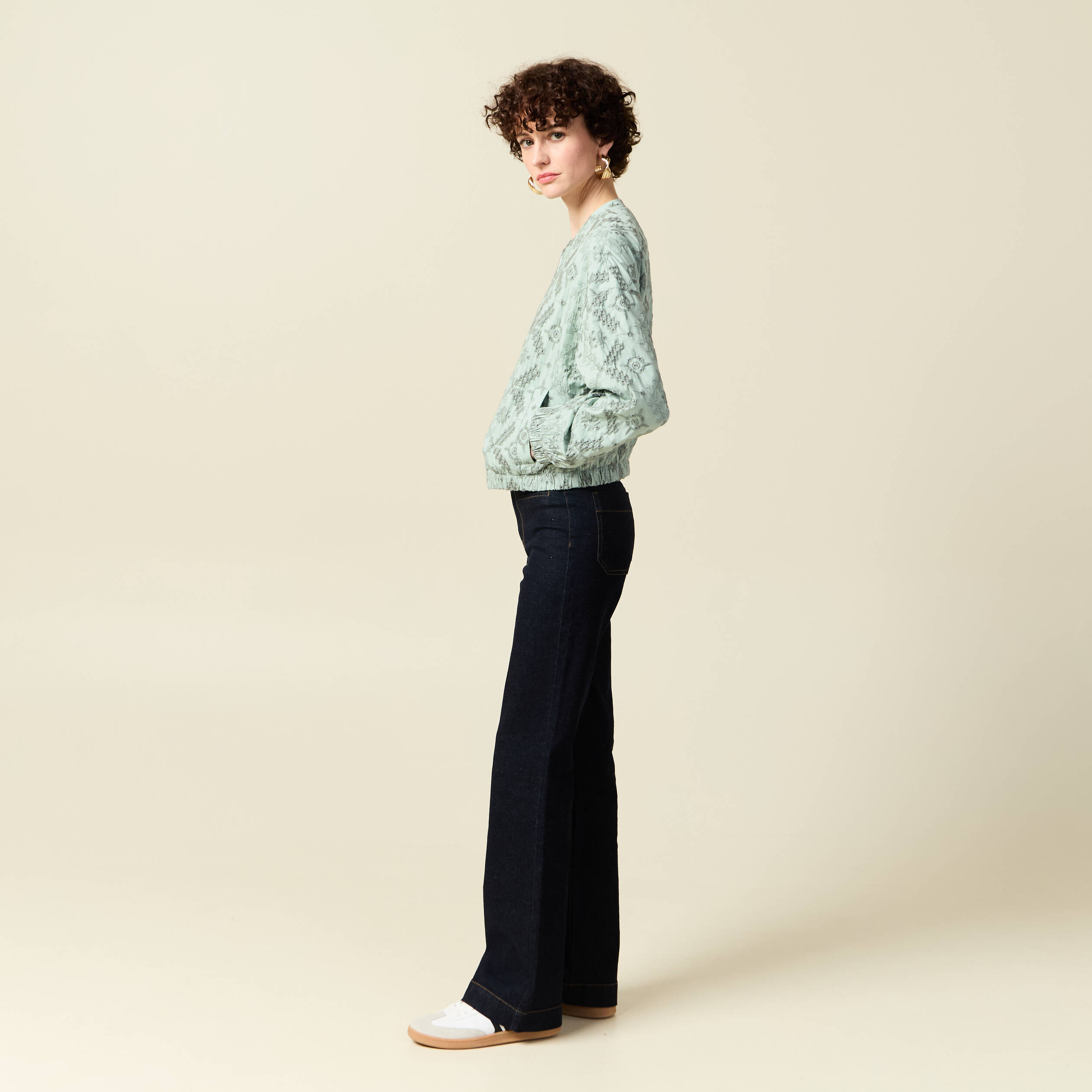 veste broderie anglaise vert clair femme Veste broderie anglaise vert clair femme