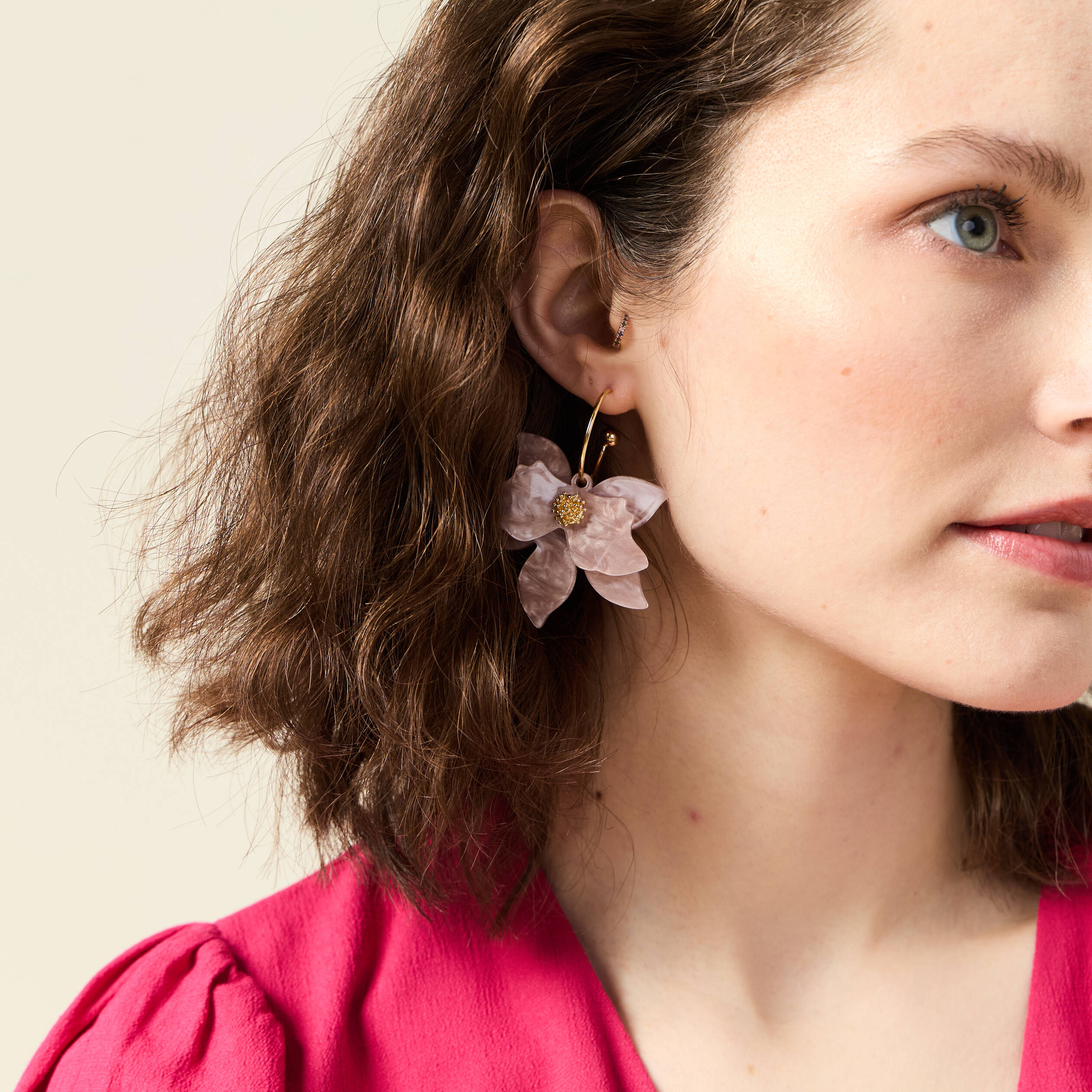 boucles doreilles pendantes vieux rose femme Boucles d'oreilles pendantes vieux rose femme