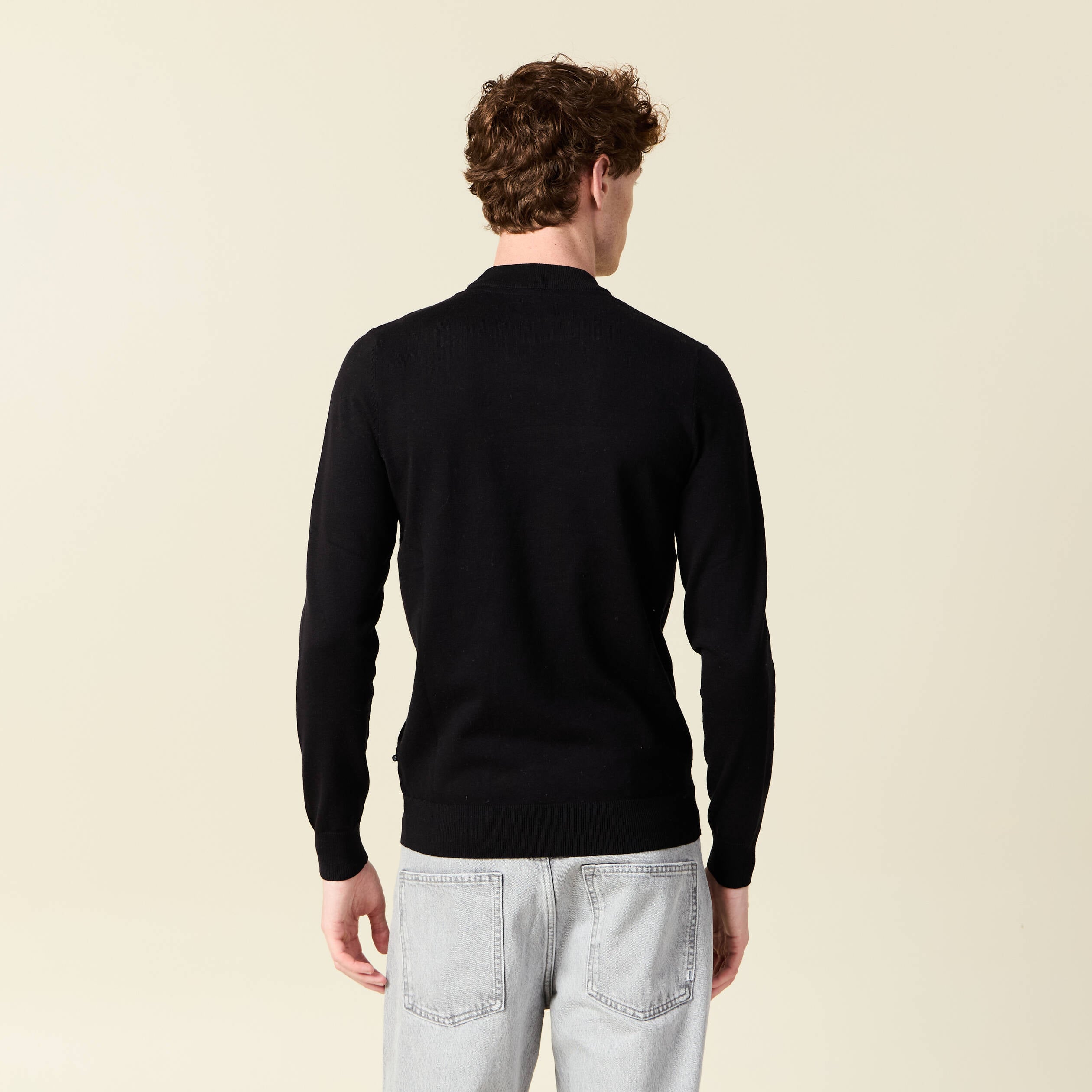 Pull manches longues noir femme | Cache Cache