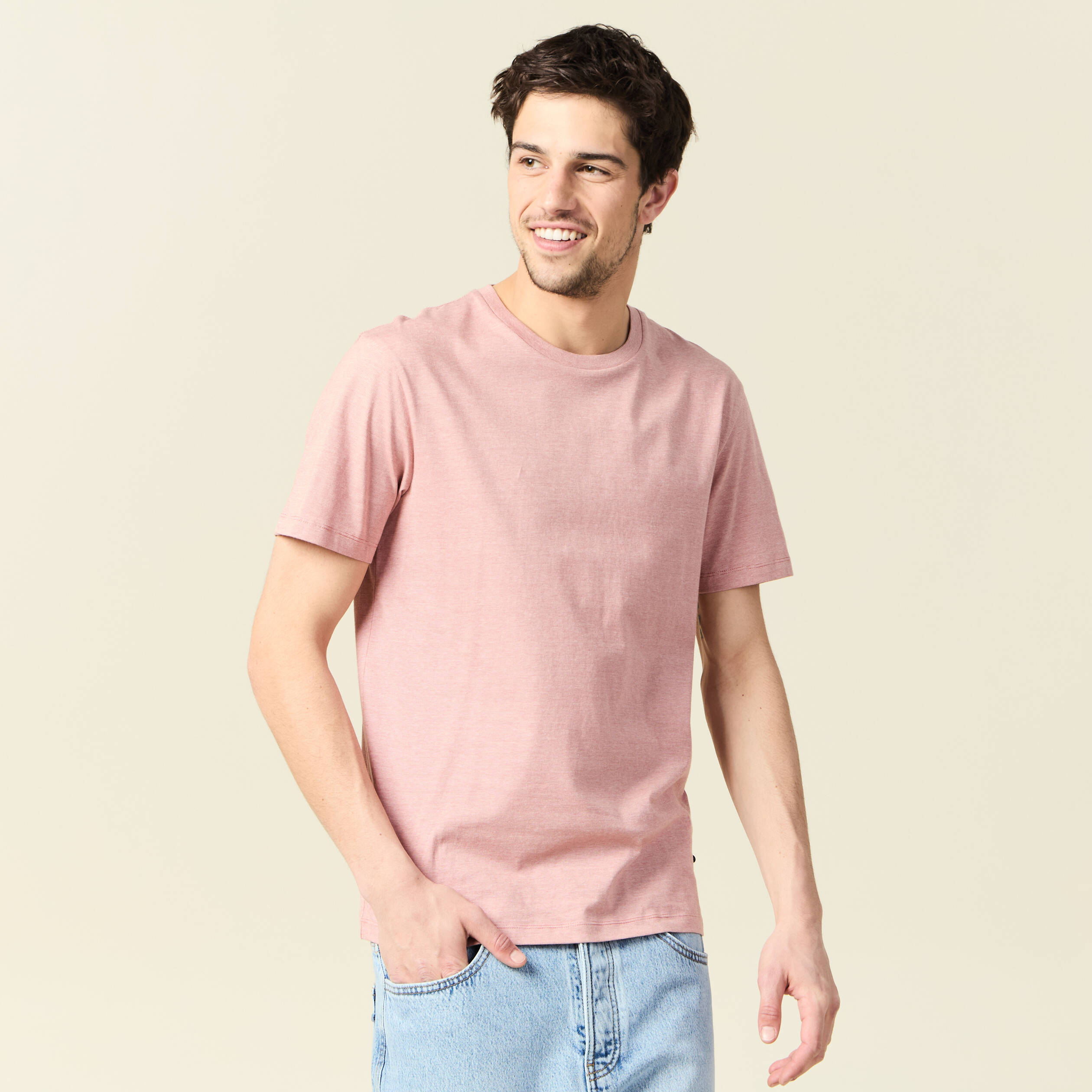 t shirt eco responsable vieux rose homme T-shirt éco-responsable vieux rose homme