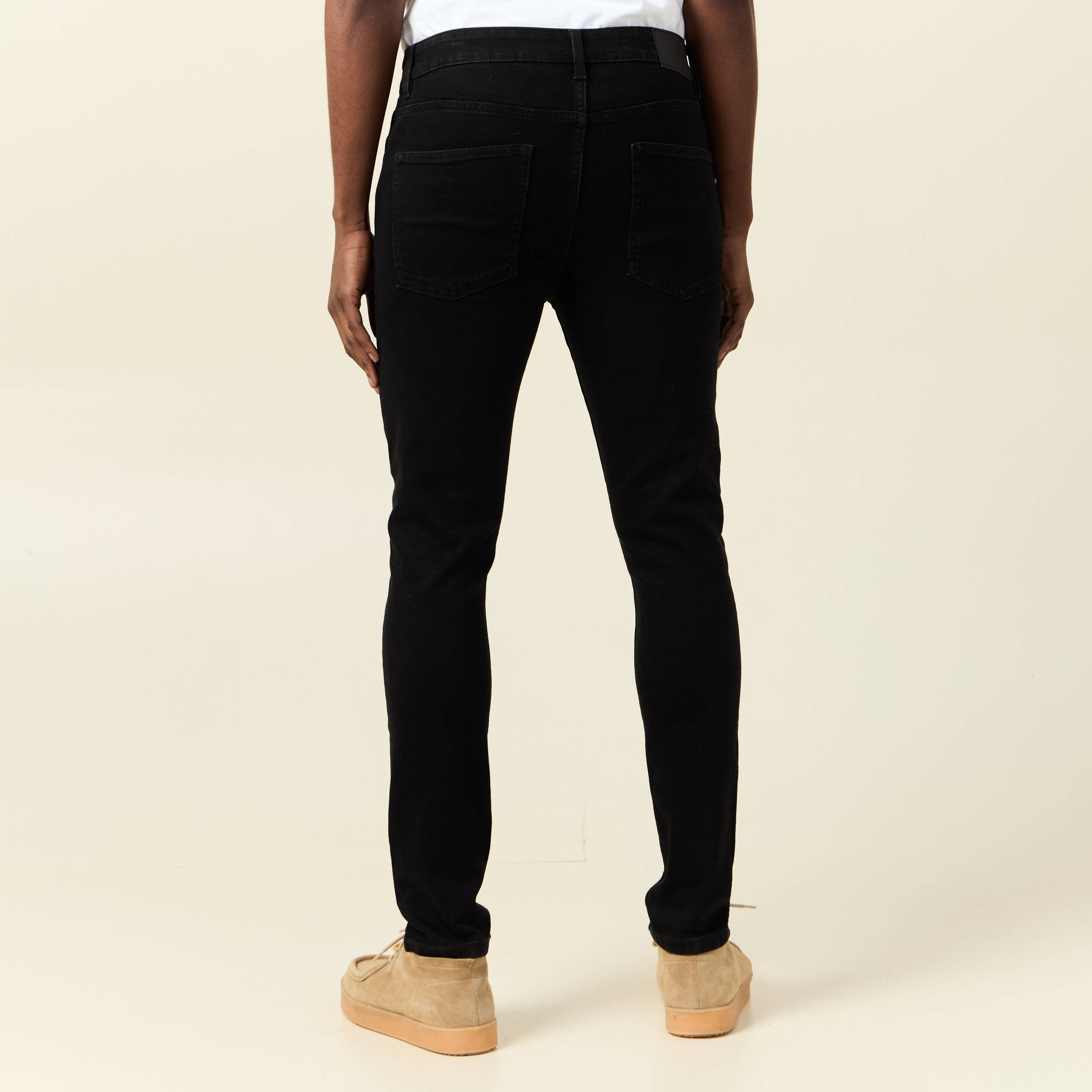 jeans skinny tapered denim noir homme Jeans skinny tapered denim noir homme