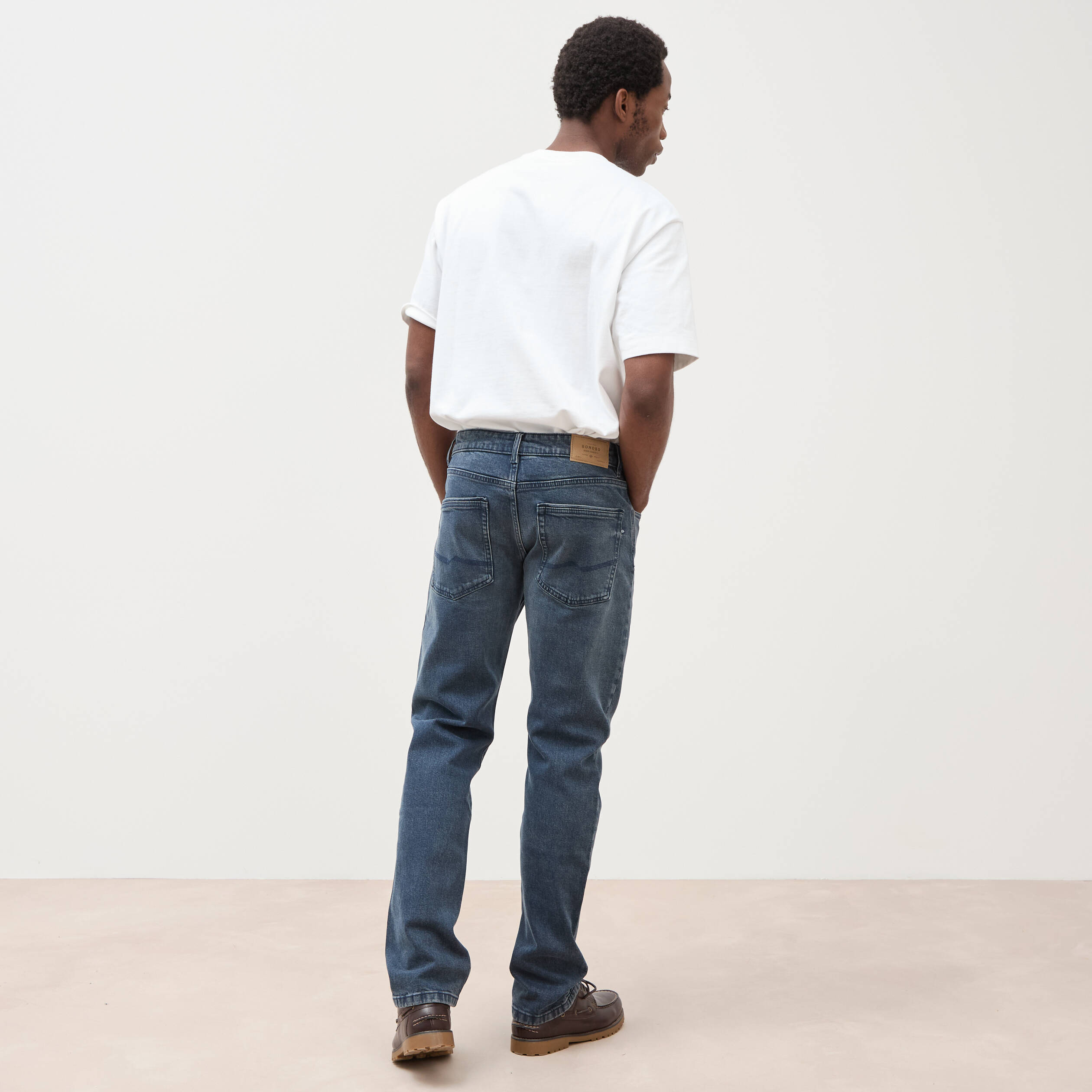 Jeans regular longueur 34 denim stone homme