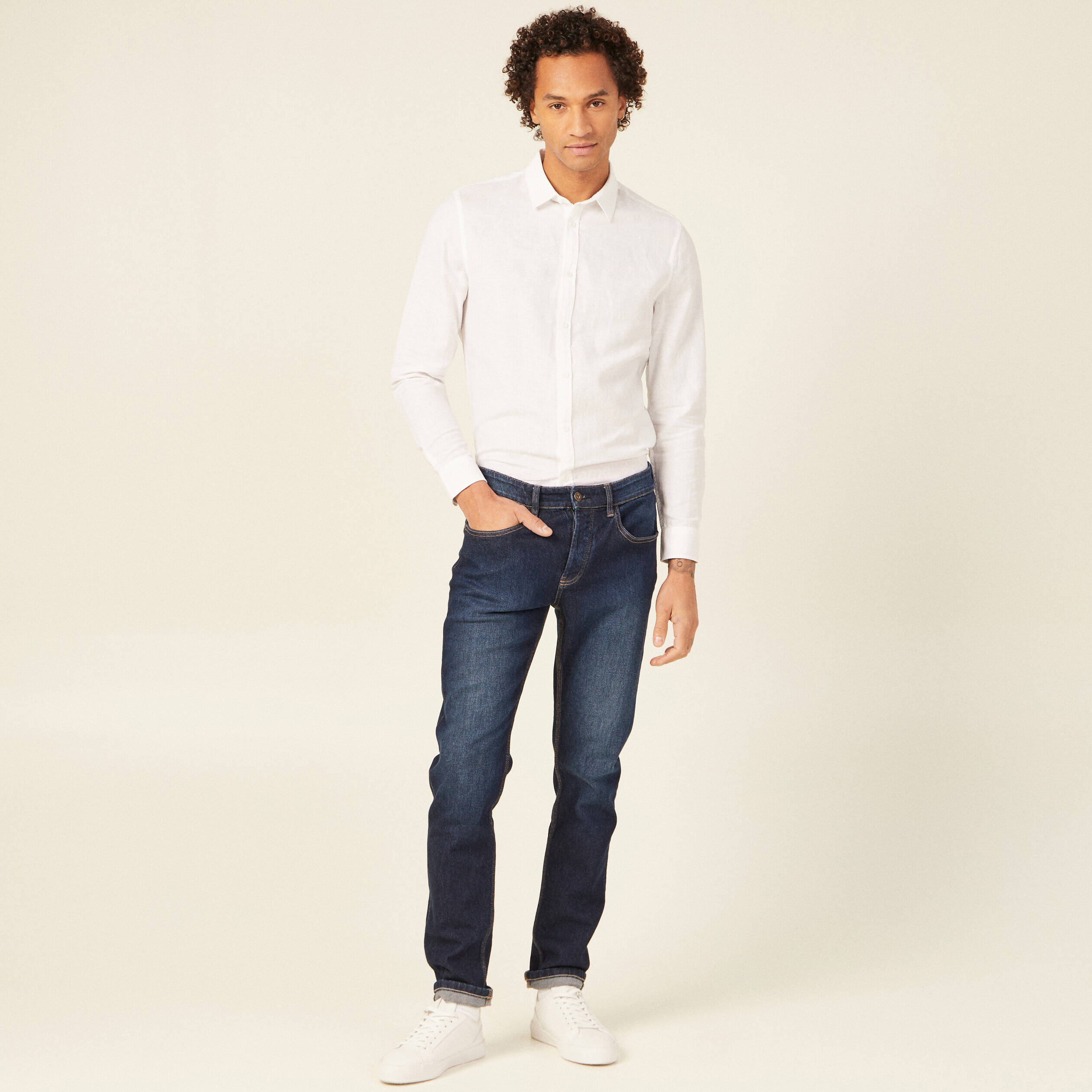 chemise manches longues blanc homme Chemise manches longues blanc homme