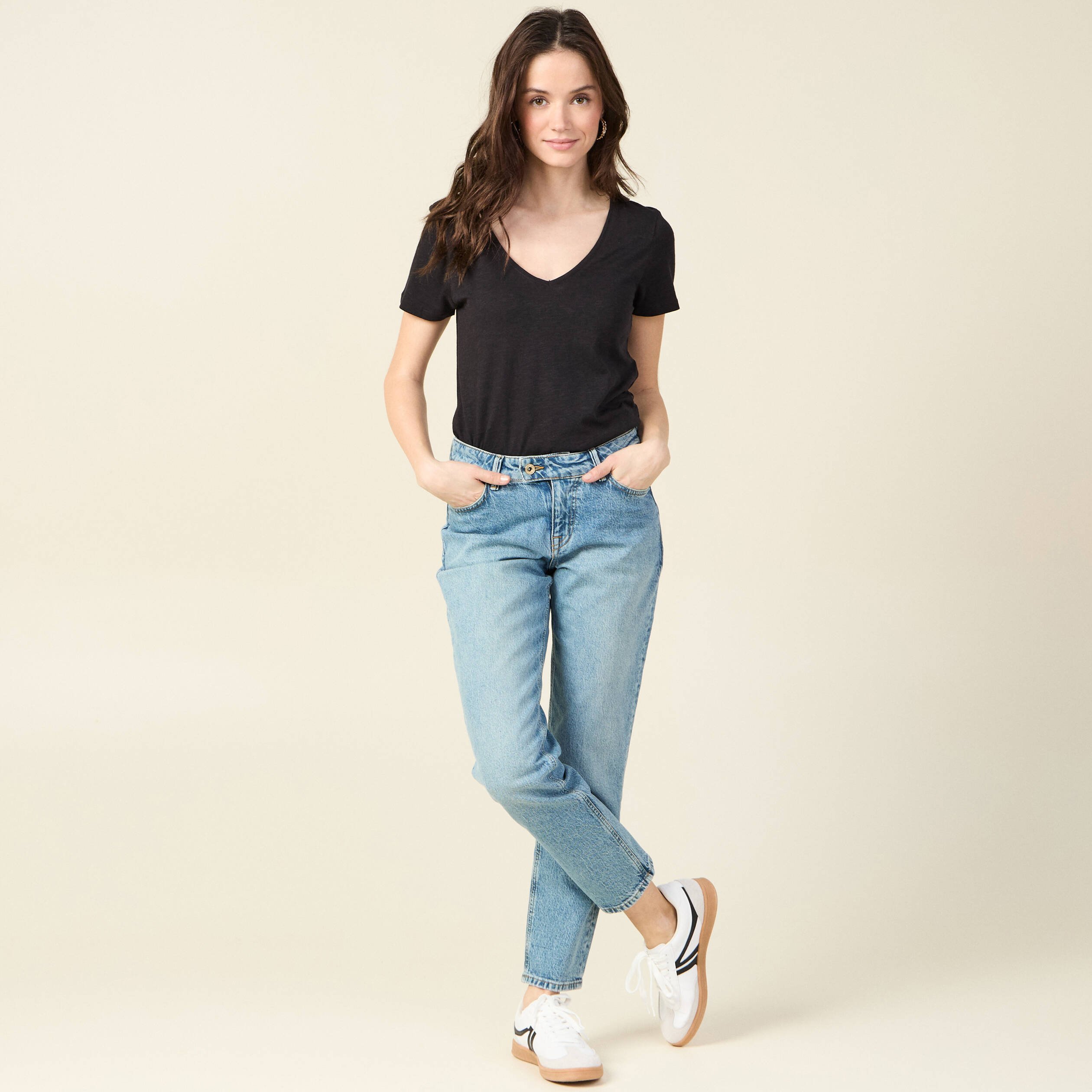 t shirt manches courtes noir femme T-shirt manches courtes noir femme