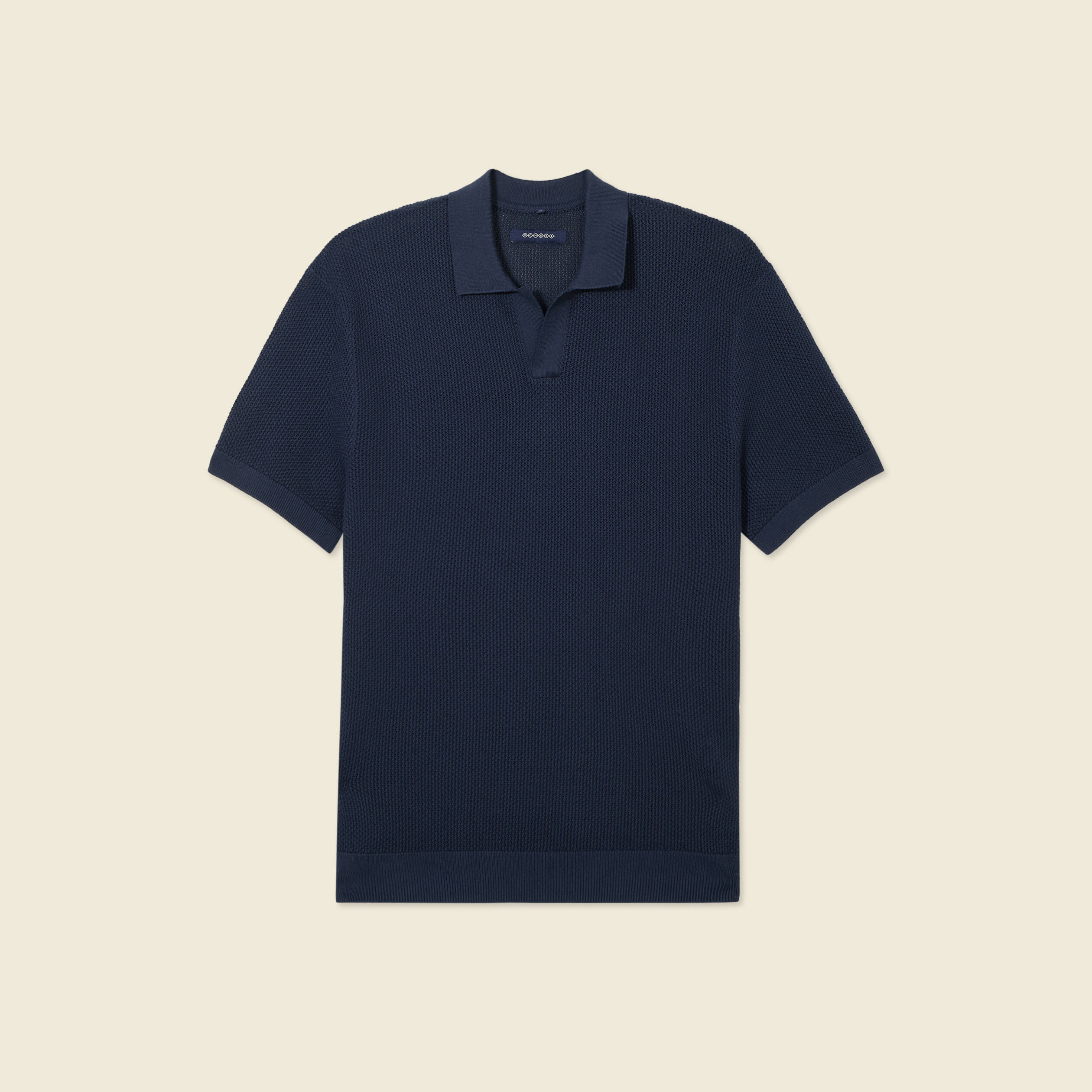 Polo manches courtes bleu marine homme
