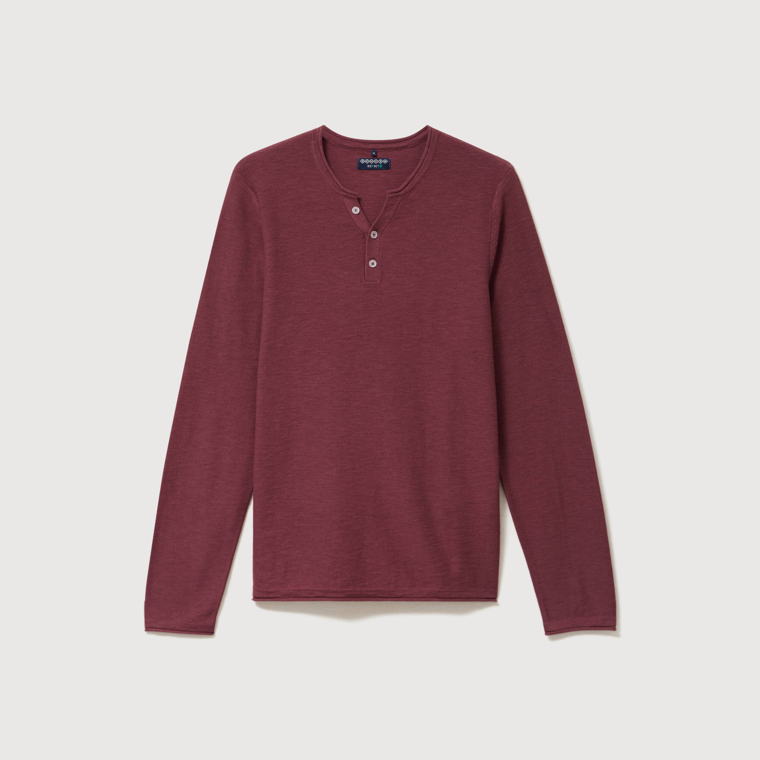 Pull manches longues vieux rose homme