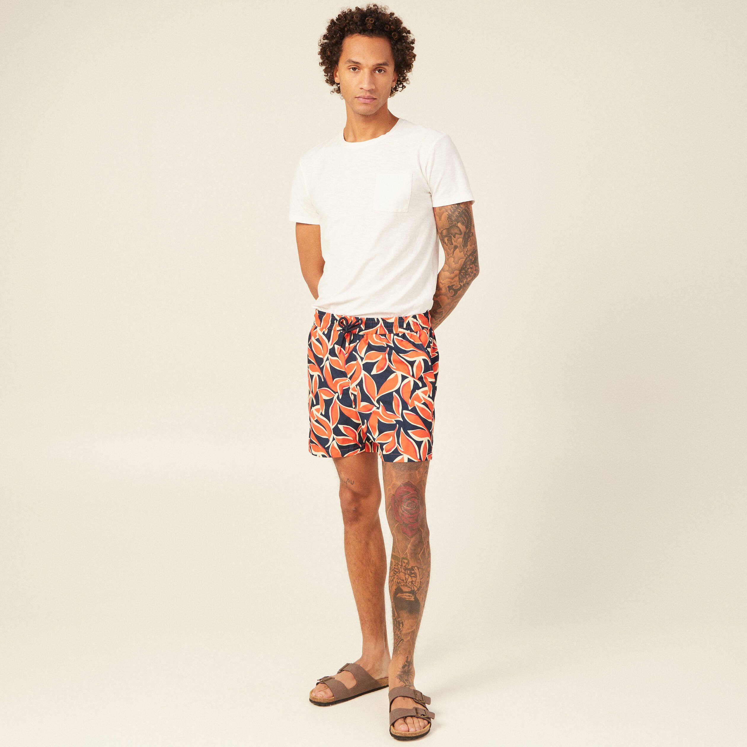 short de bain orange homme Short de bain orange homme