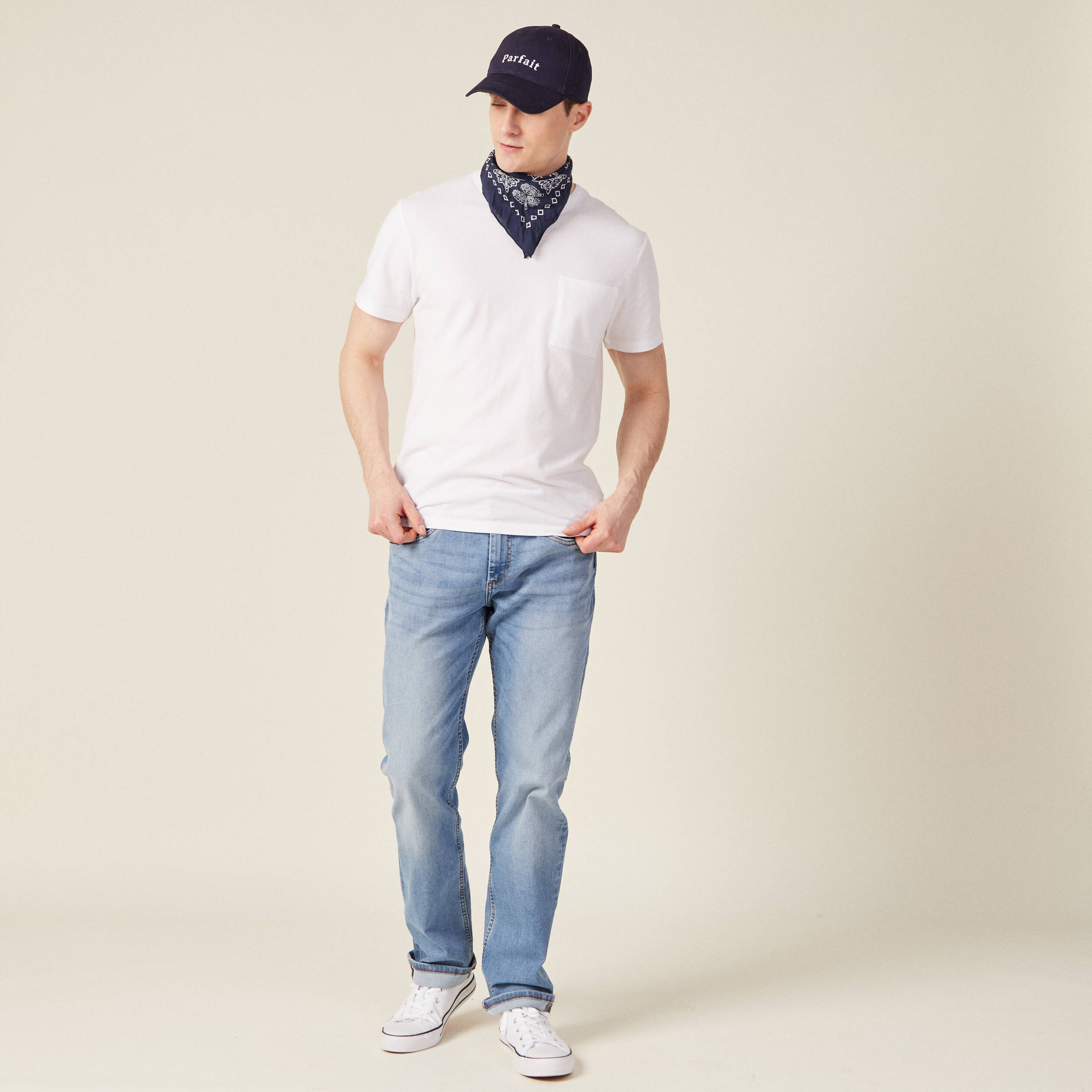 jeans eco responsable regular denim used homme Jeans éco-responsable regular denim used homme
