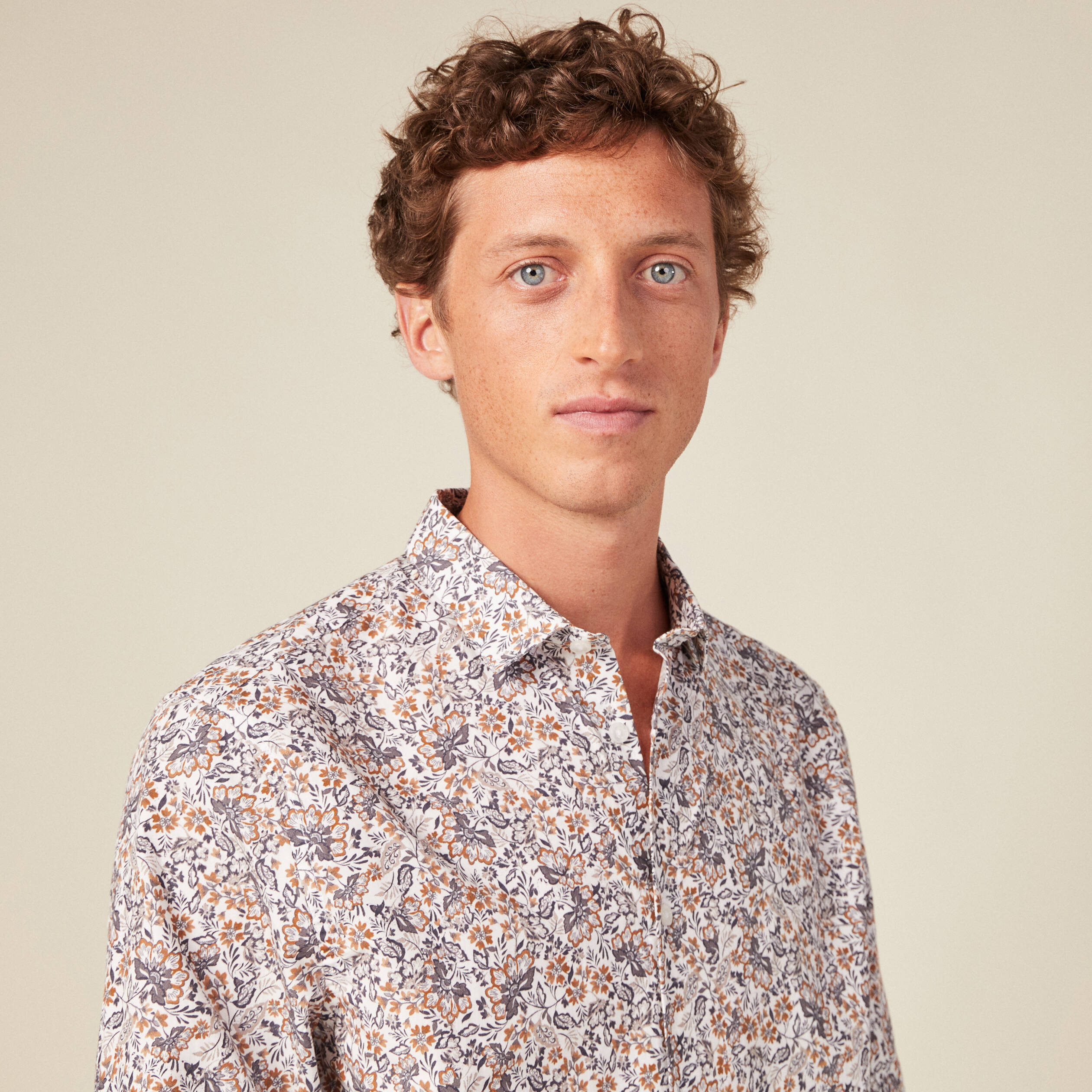 Chemise Gothique Homme à Manches Longues - Polyester, Coupe Regular - Style Décontracté Pour Automne