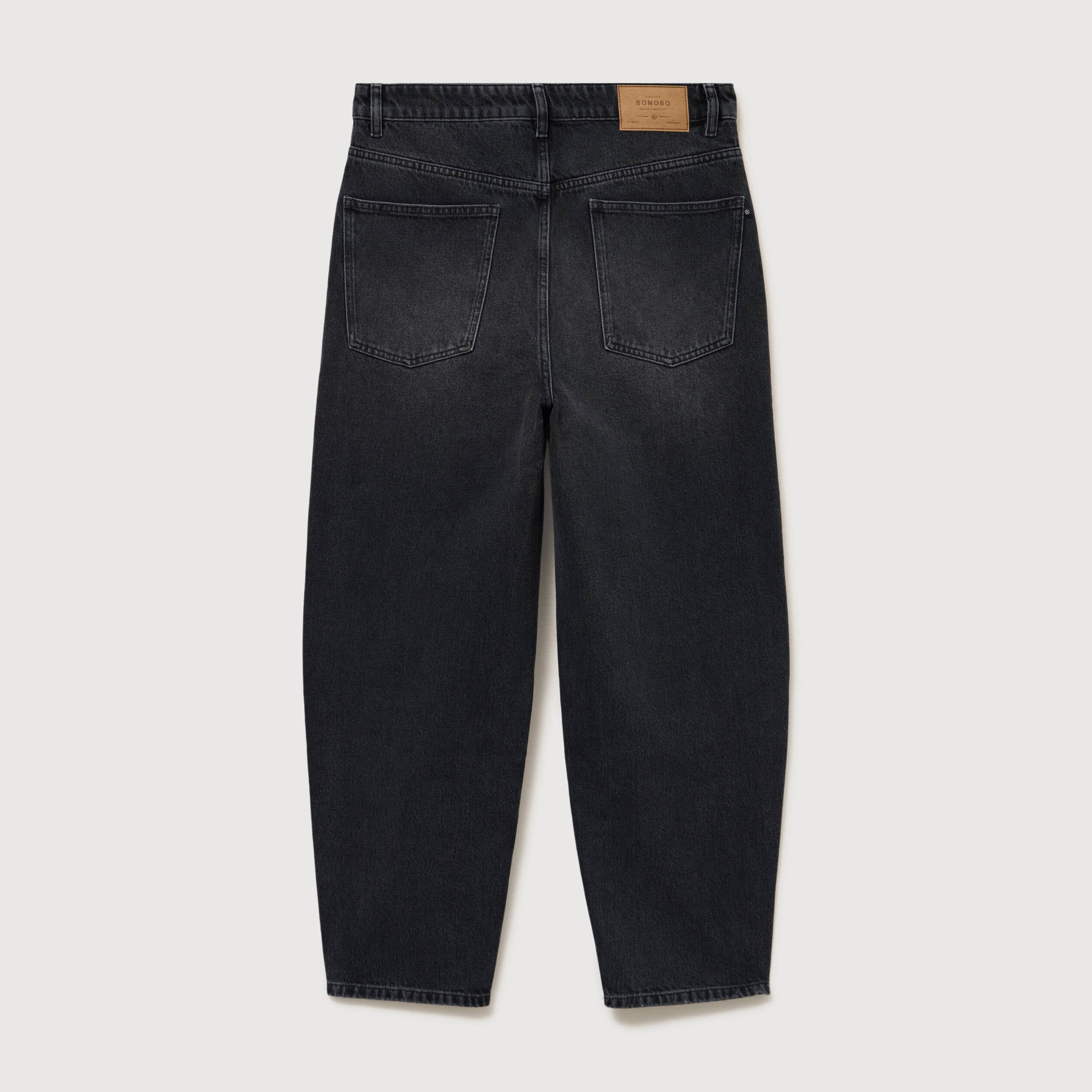 Jeans large longueur 32 en coton denim noir homme