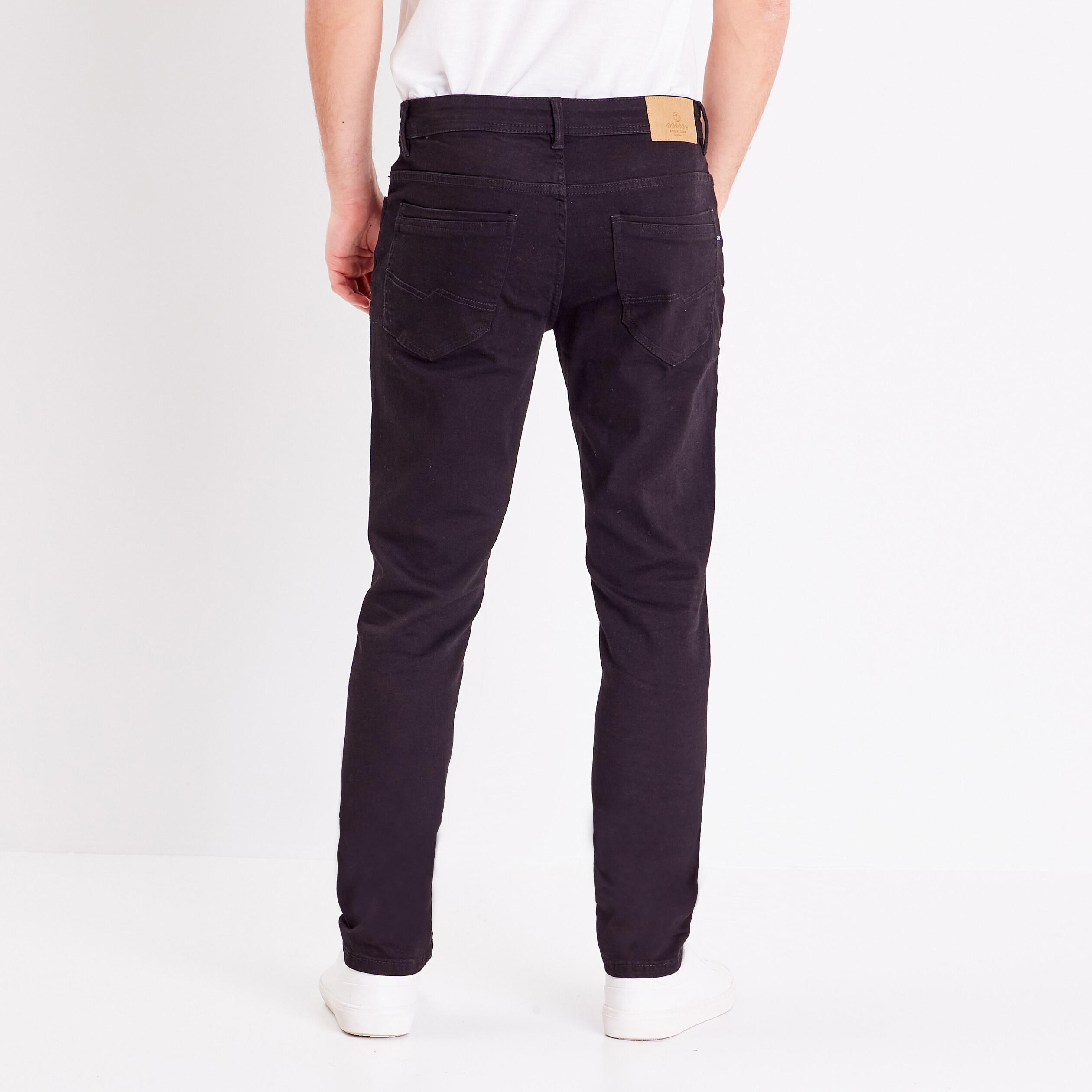 Jeans slim effet used Instinct denim noir homme