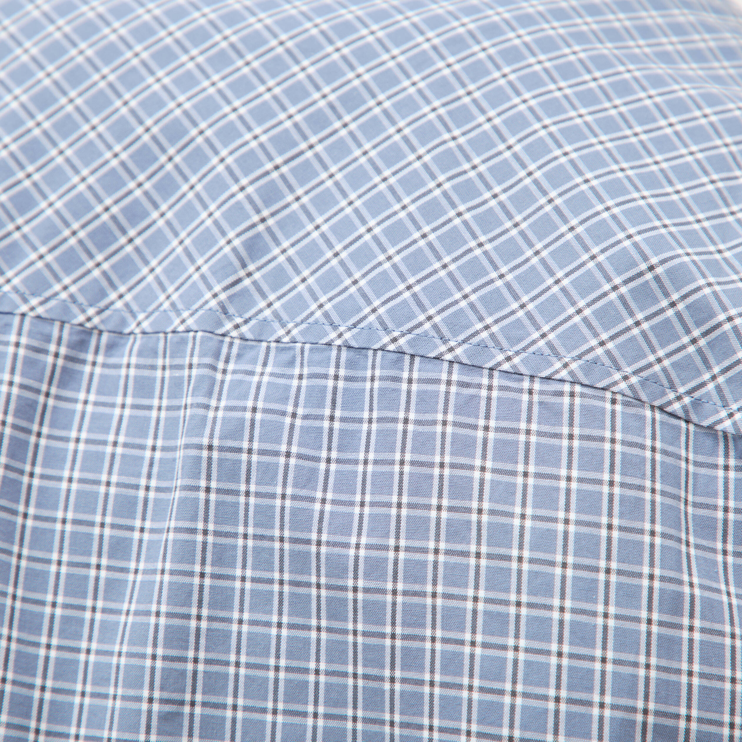Chemise col am&eacute;ricain manches longues bleu gris homme