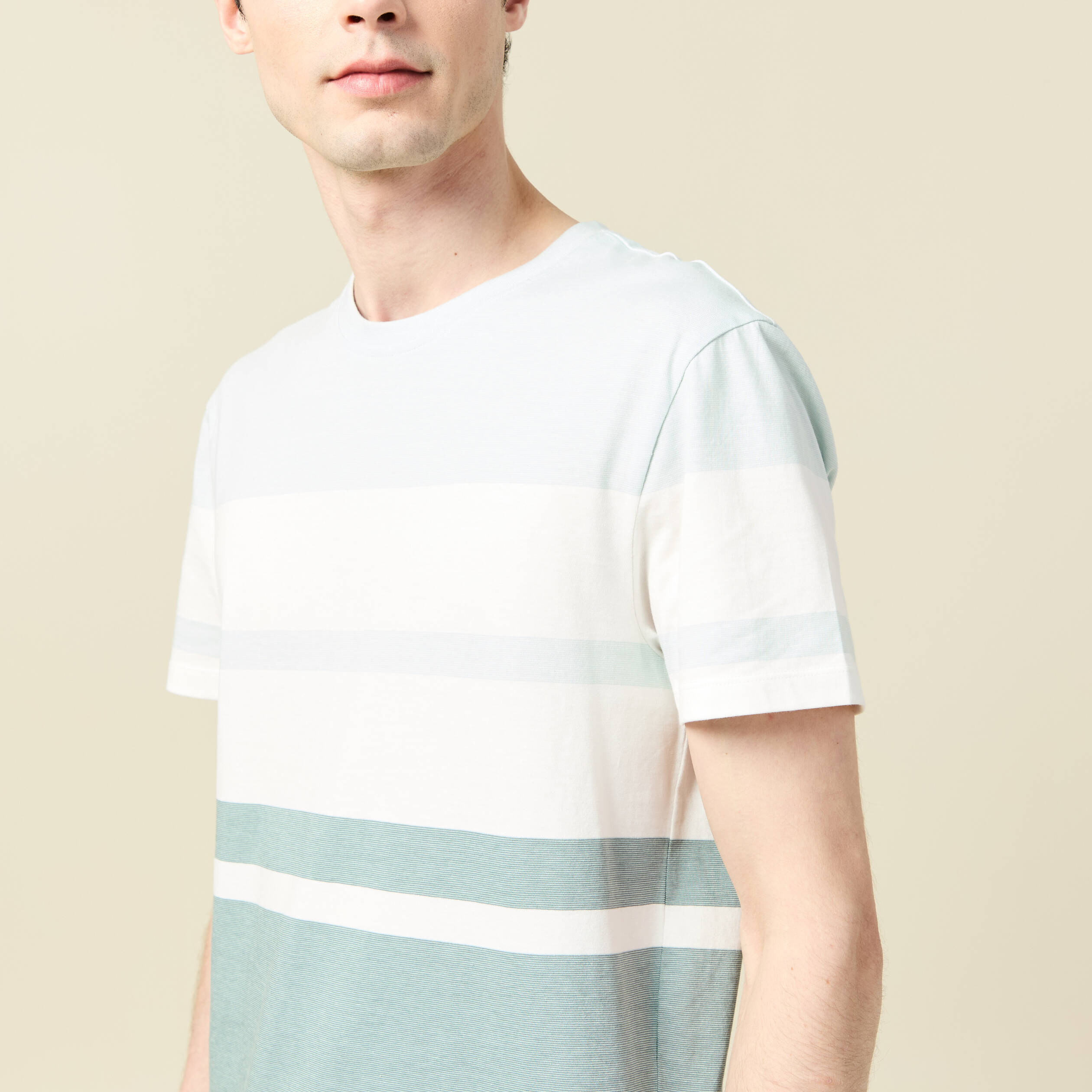 T-shirt manches courtes bleu gris homme