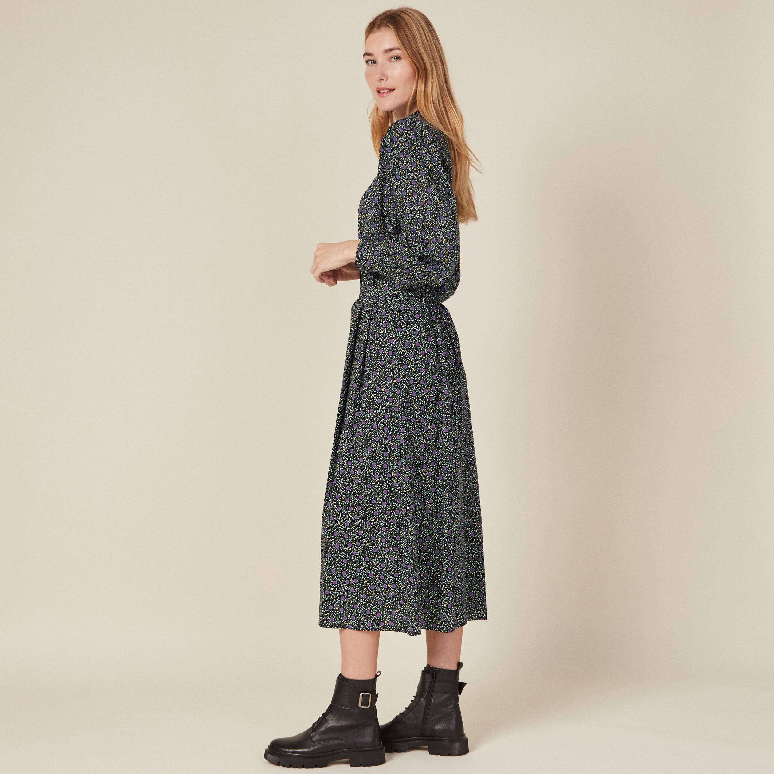 jupe longue evasee noir femme Jupe longue évasée noir femme