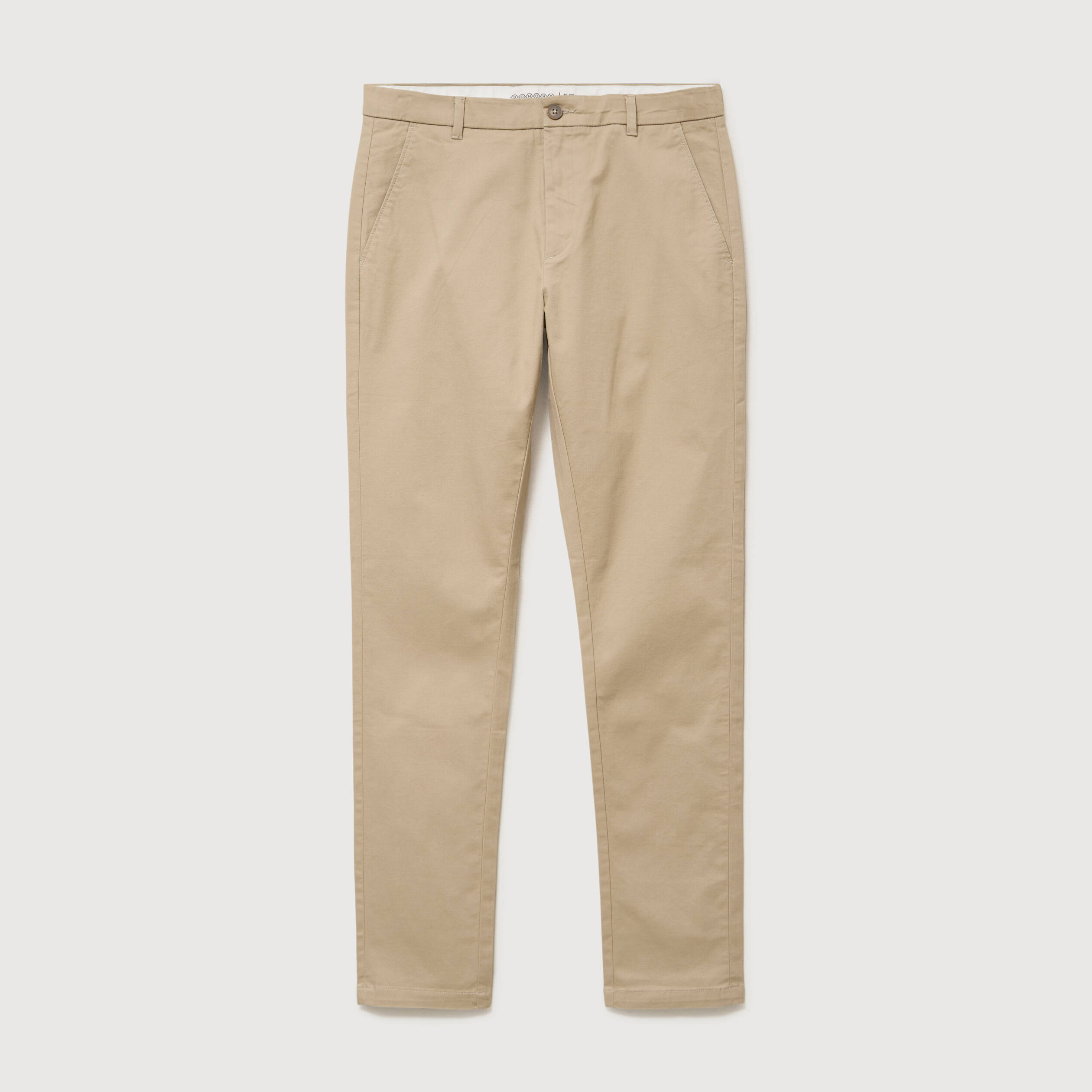 Pantalon chino slim beige homme