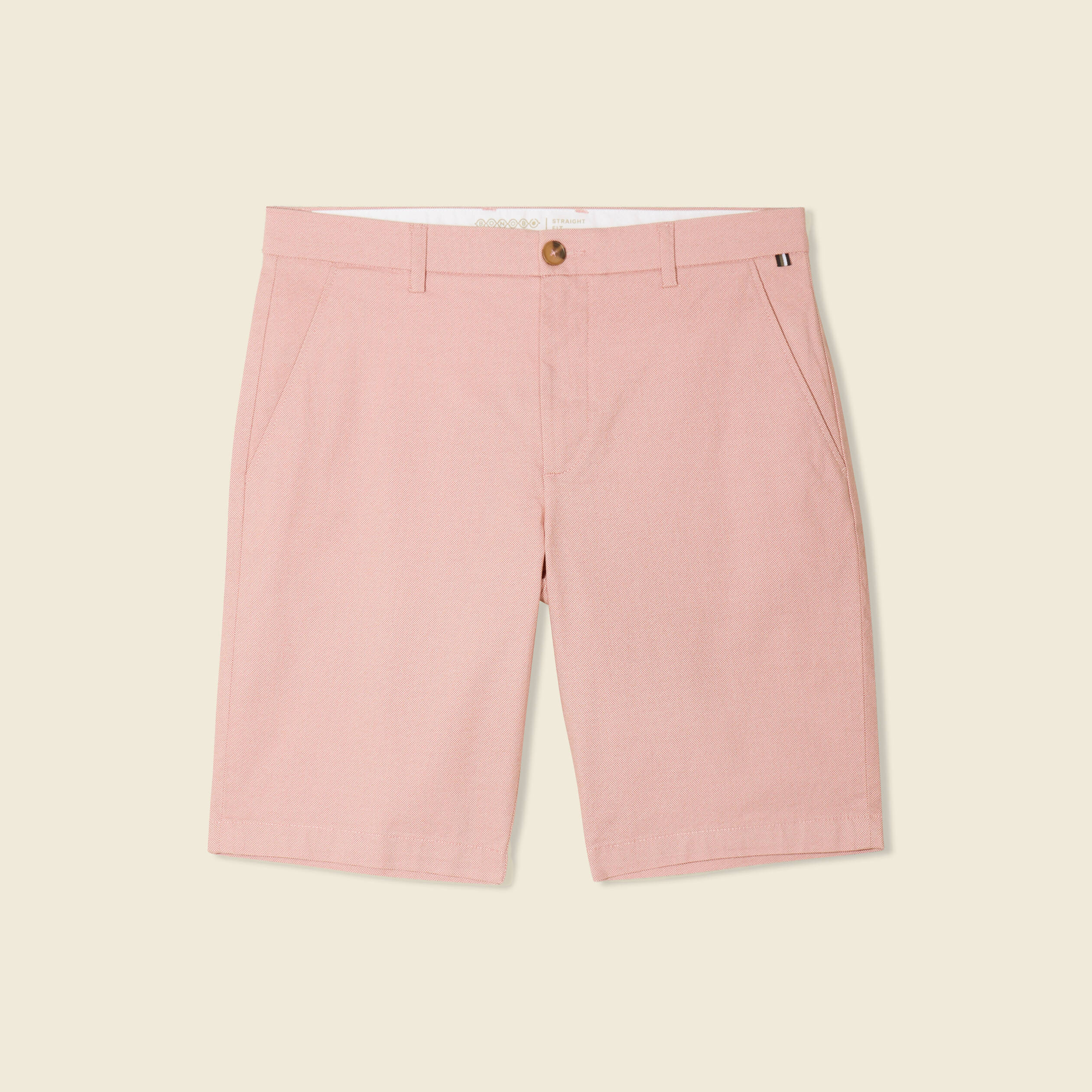 bermuda droit eco responsable rose clair homme Bermuda droit éco-responsable rose clair homme