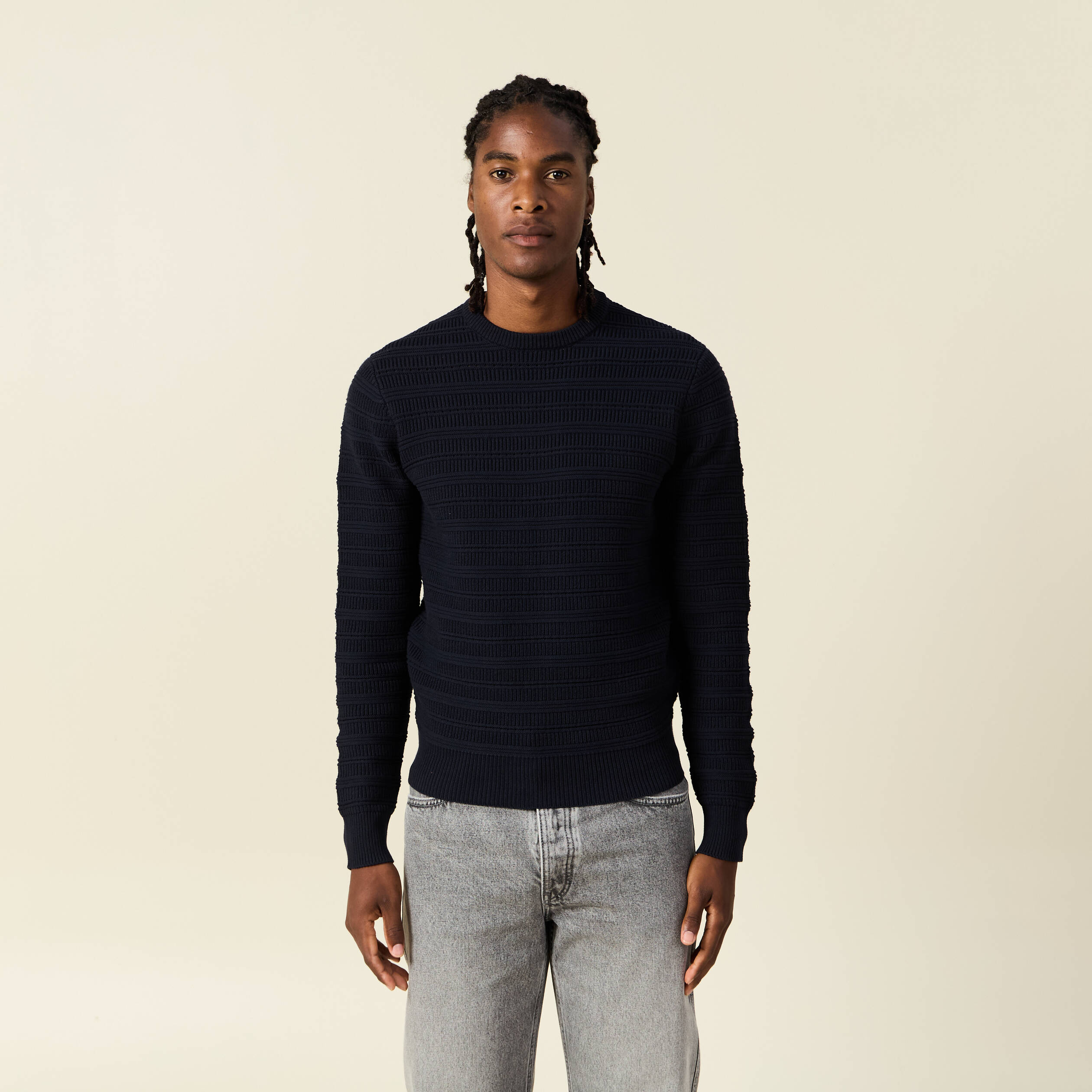 pull manches longues bleu marine homme Pull manches longues bleu marine homme