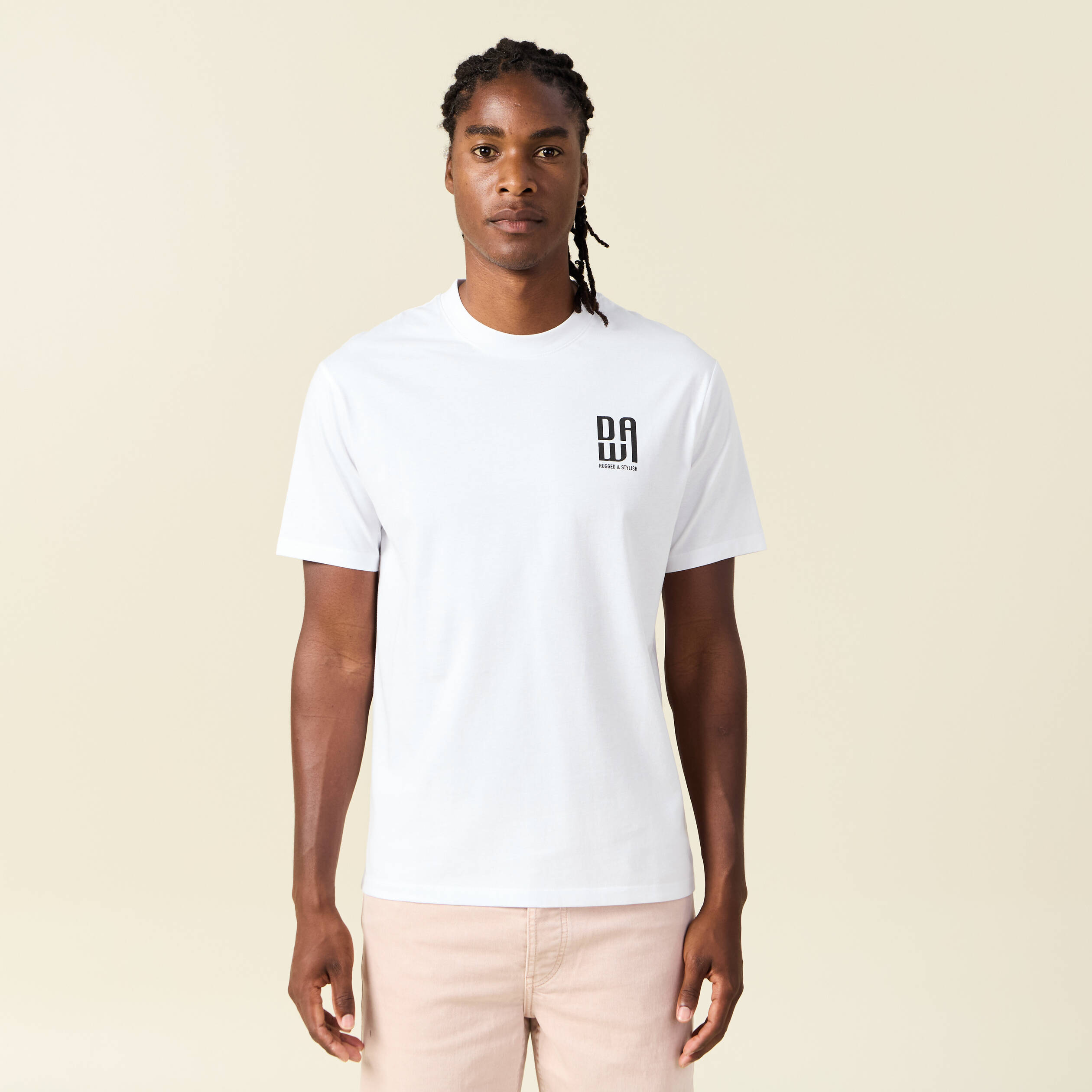 T-shirt manches courtes blanc homme