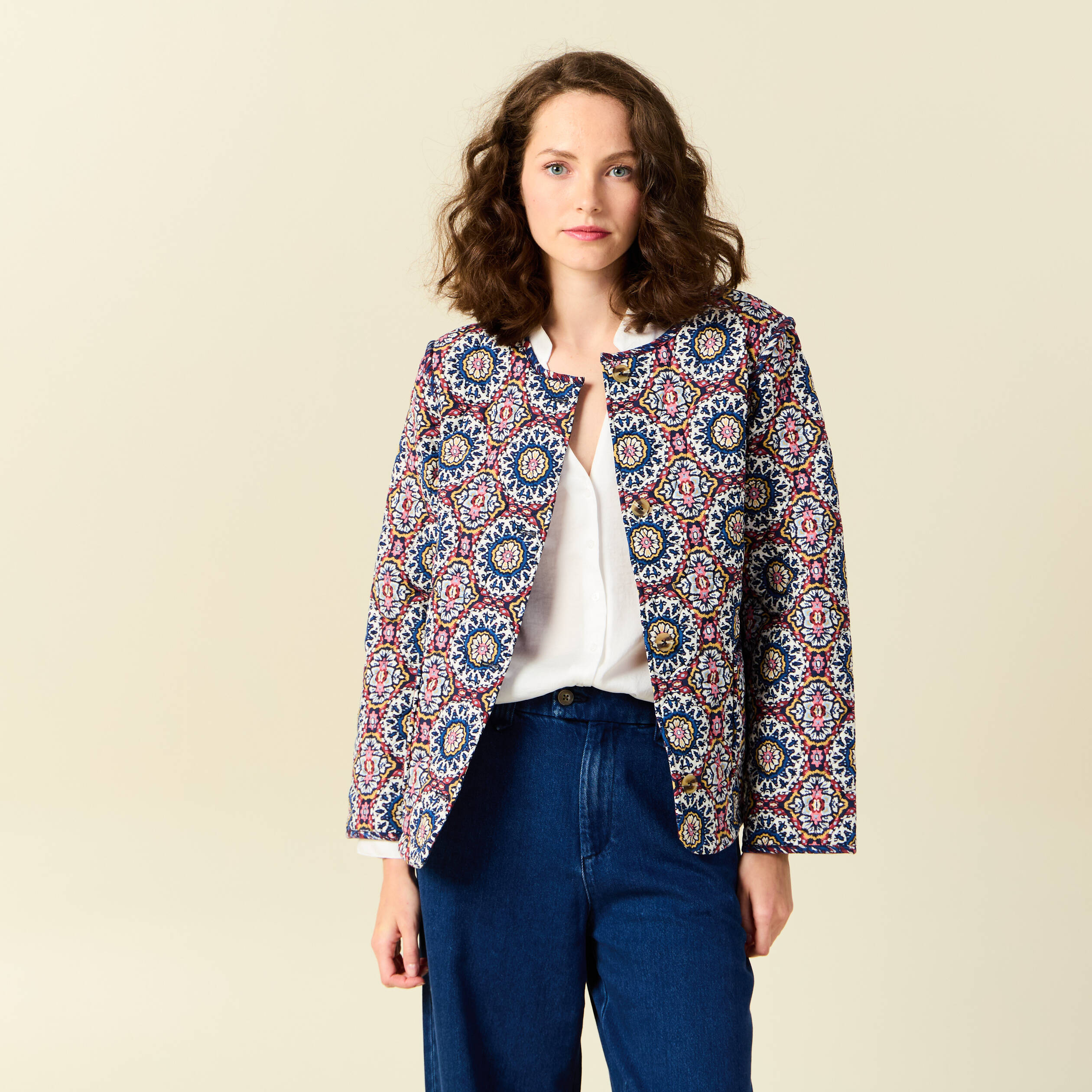veste eco responsable bleu marine femme Veste éco-responsable bleu marine femme