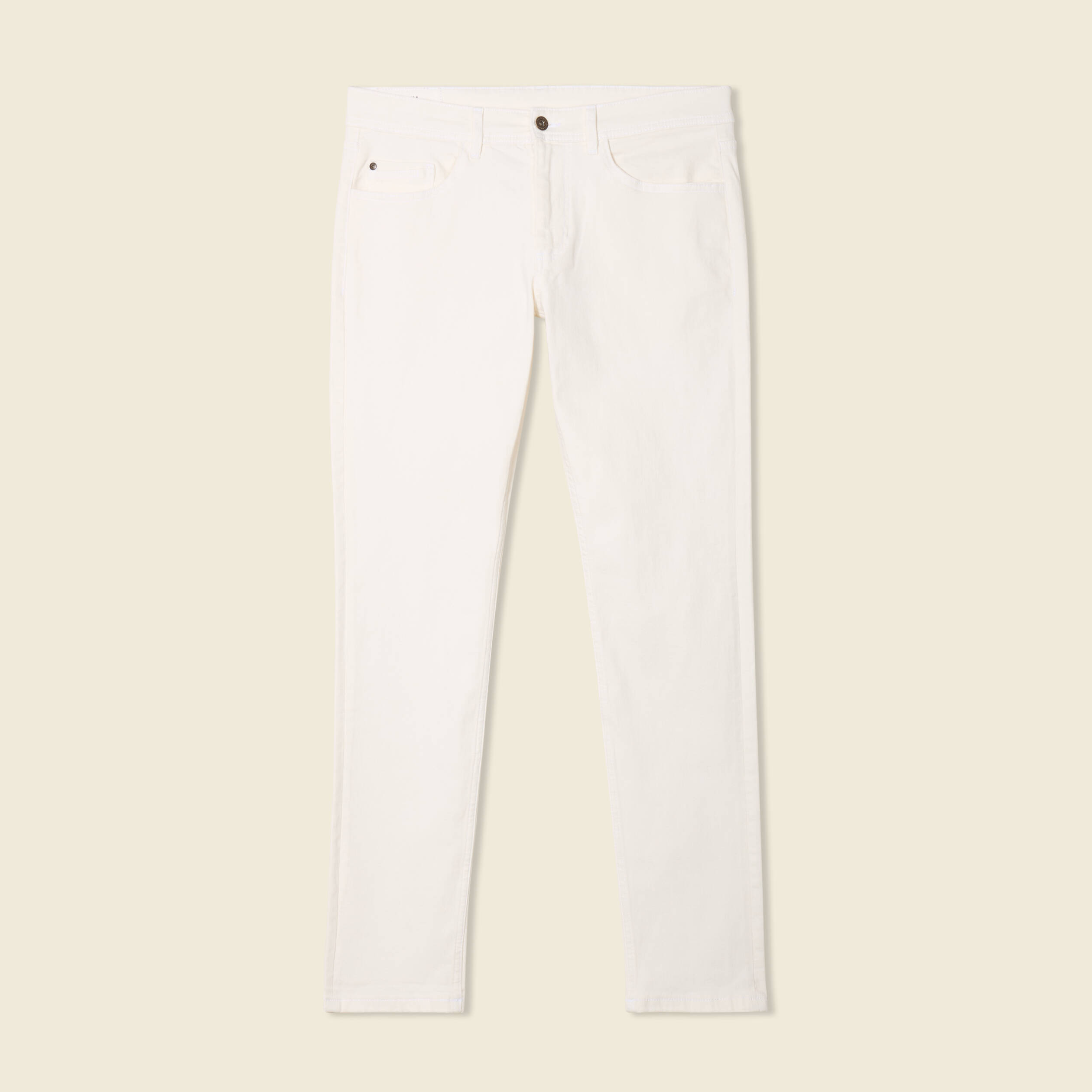 Jeans slim longueur 32 denim blanc homme