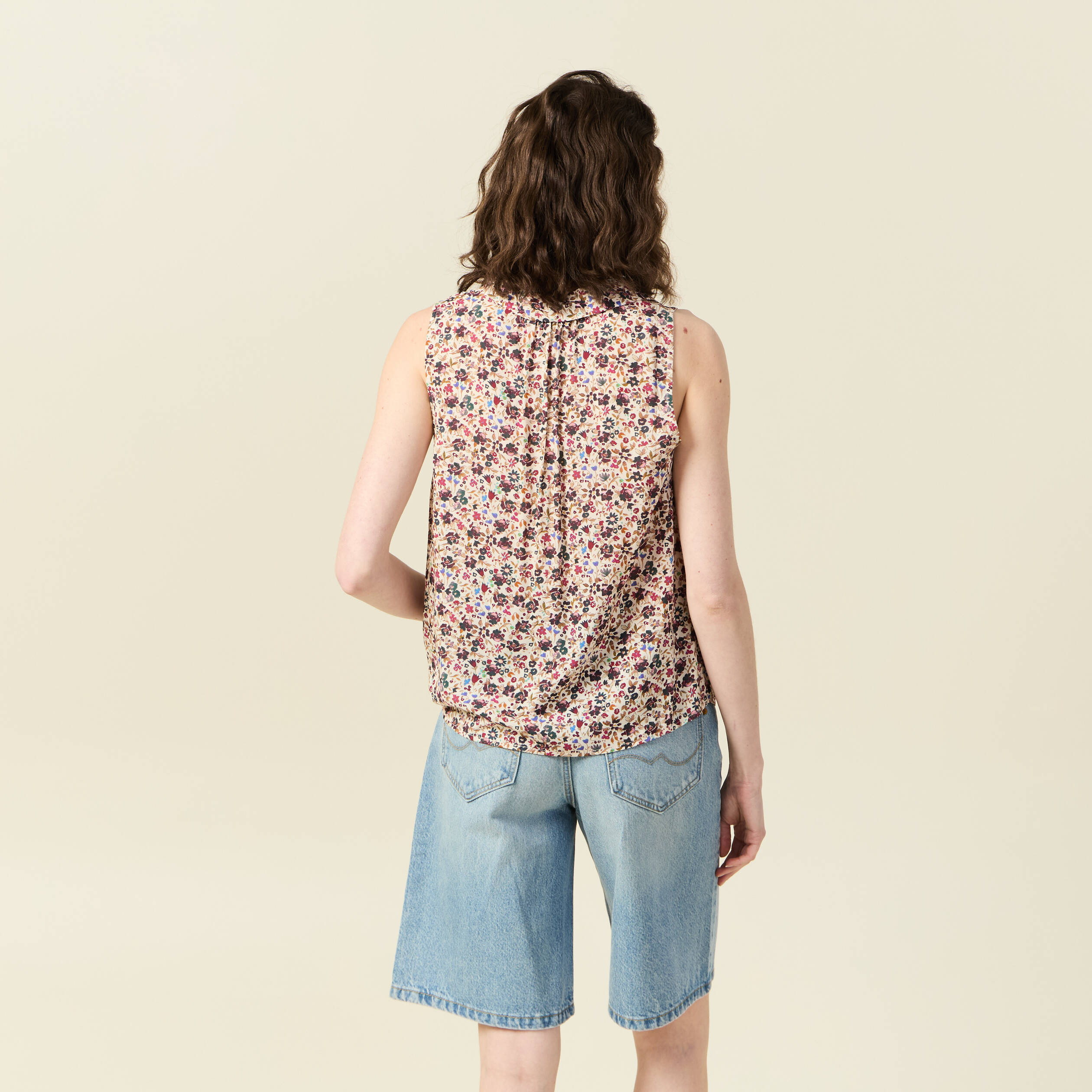 blouse sans manches creme femme Blouse sans manches creme femme