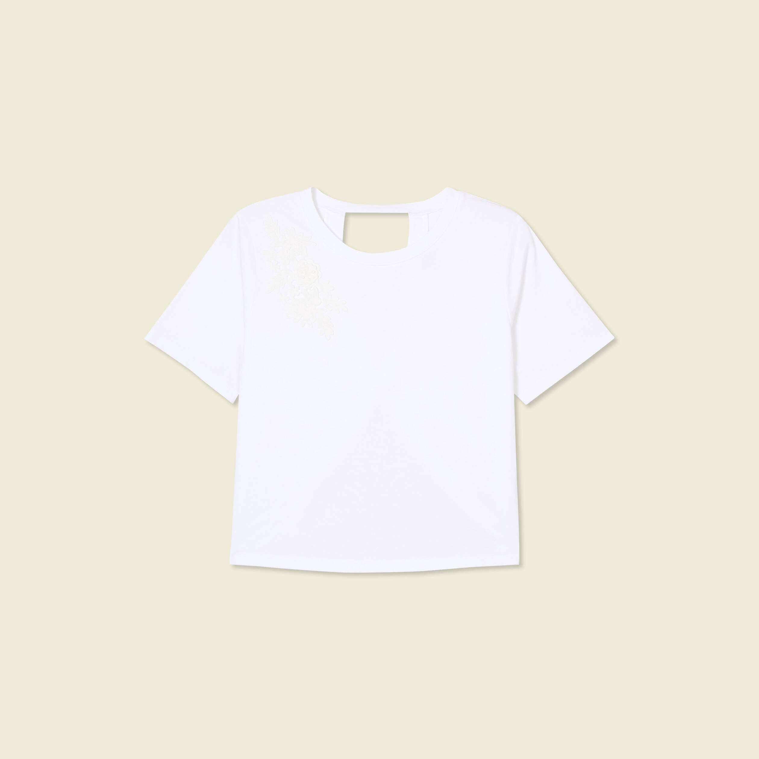 t shirt manches courtes blanc femme T-shirt manches courtes blanc femme