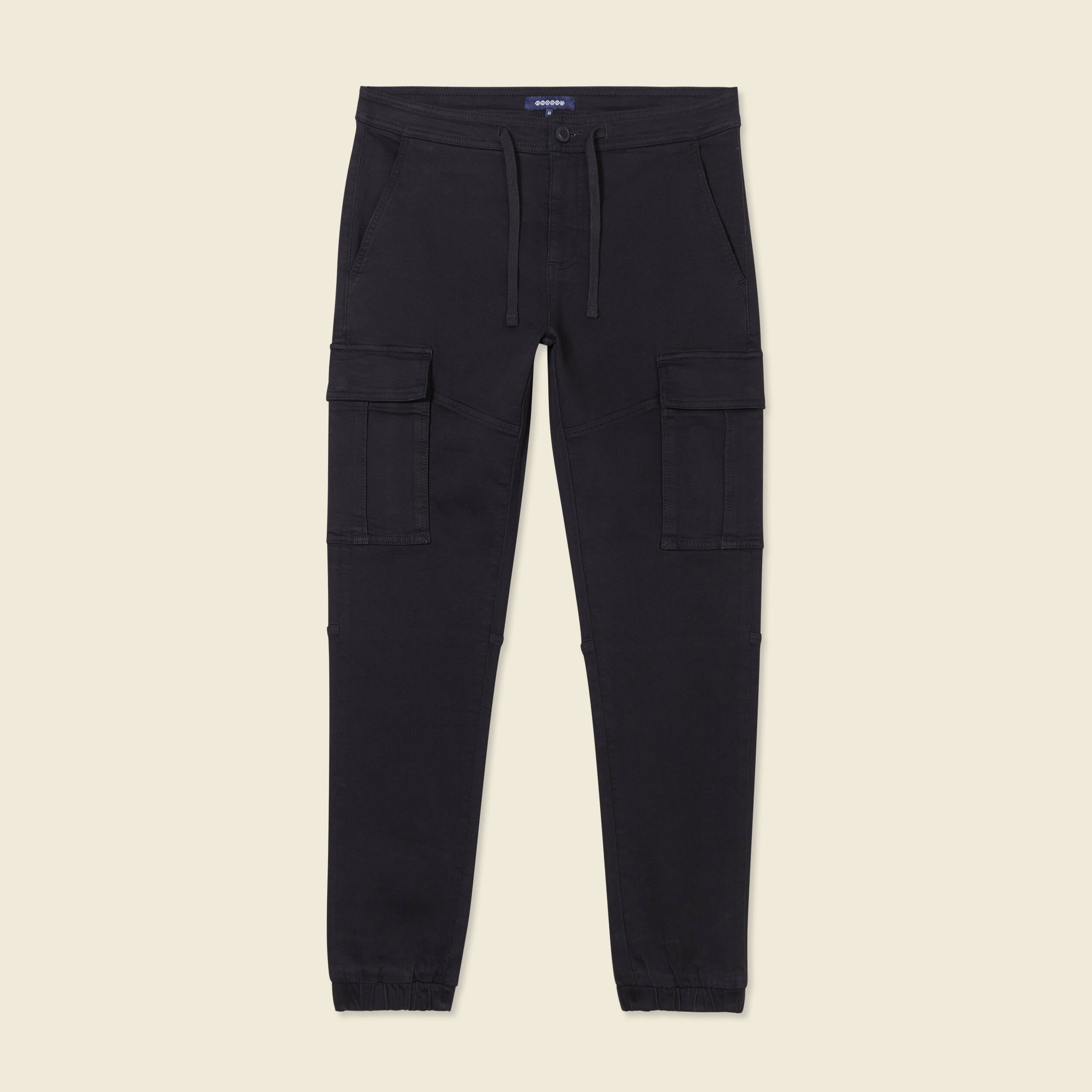 Pantalon battle bas resserr&eacute; noir homme