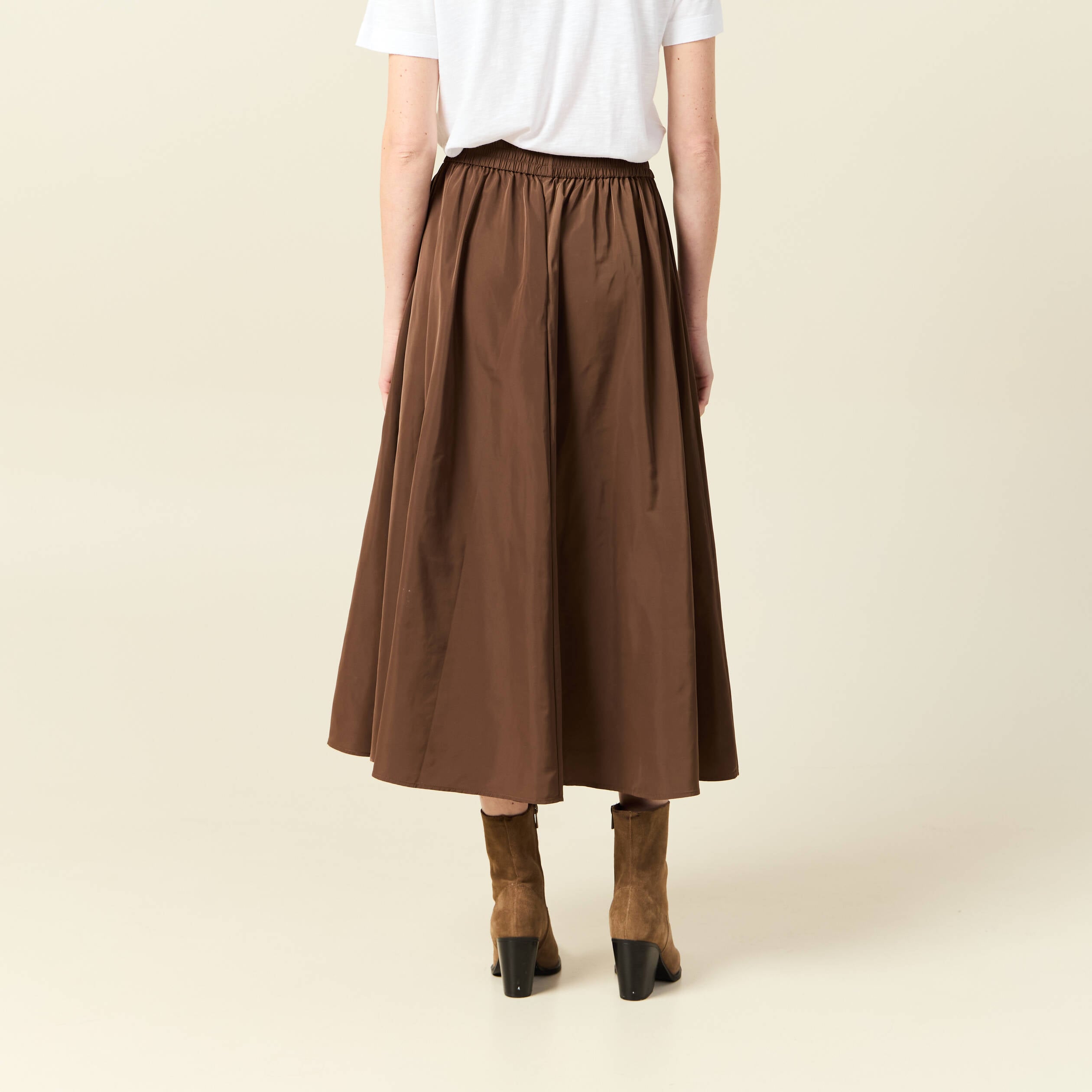 Jupe marron fonc&eacute; femme
