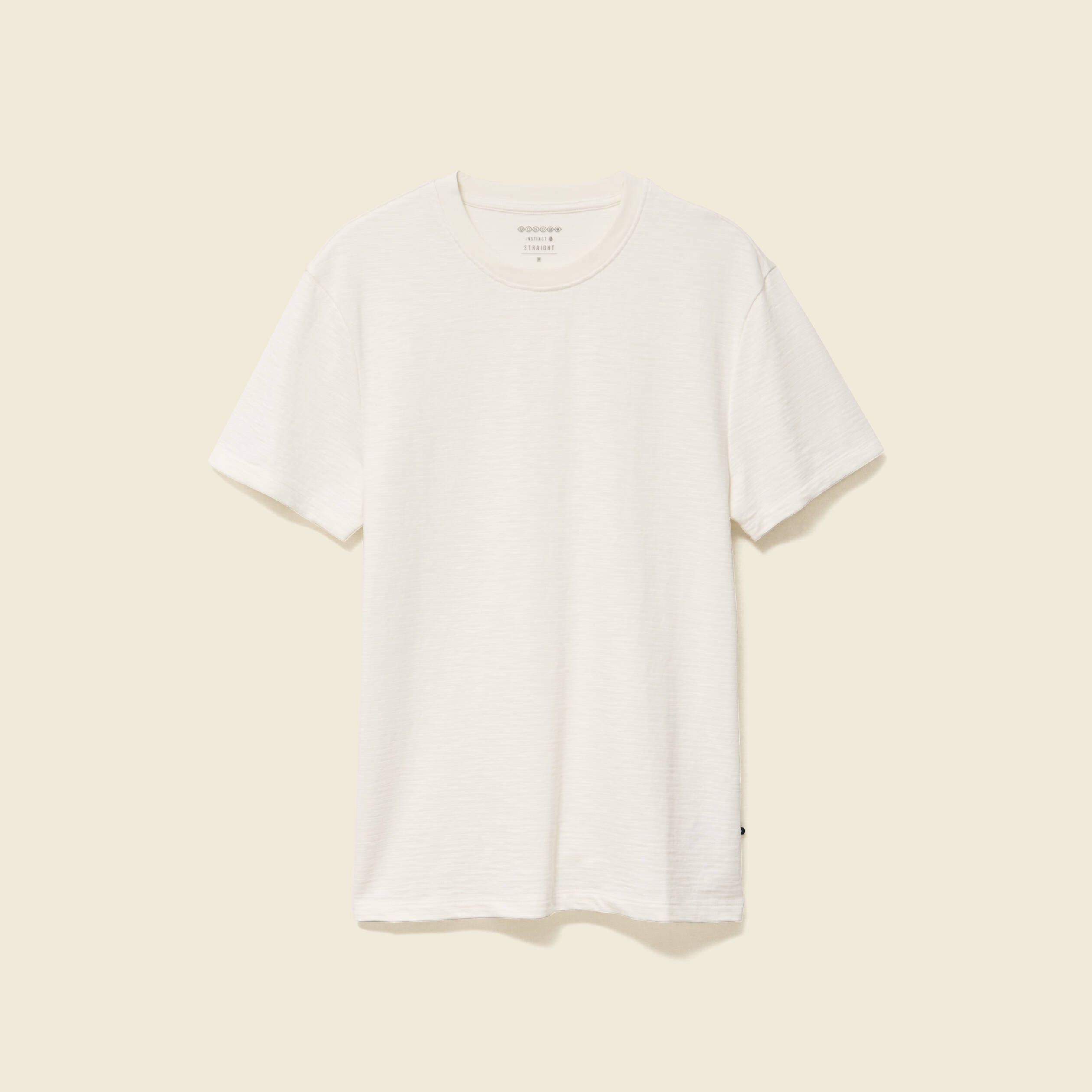 t shirt cintre col rond manches courtes ecru homme T-shirt cintré col rond manches courtes ecru homme