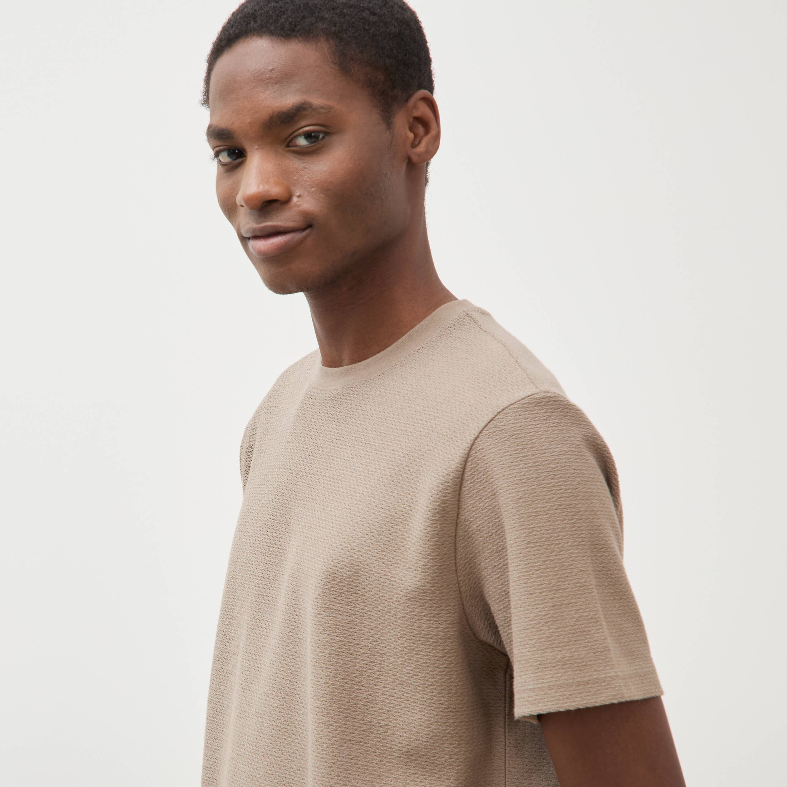 T-shirt manches courtes taupe homme