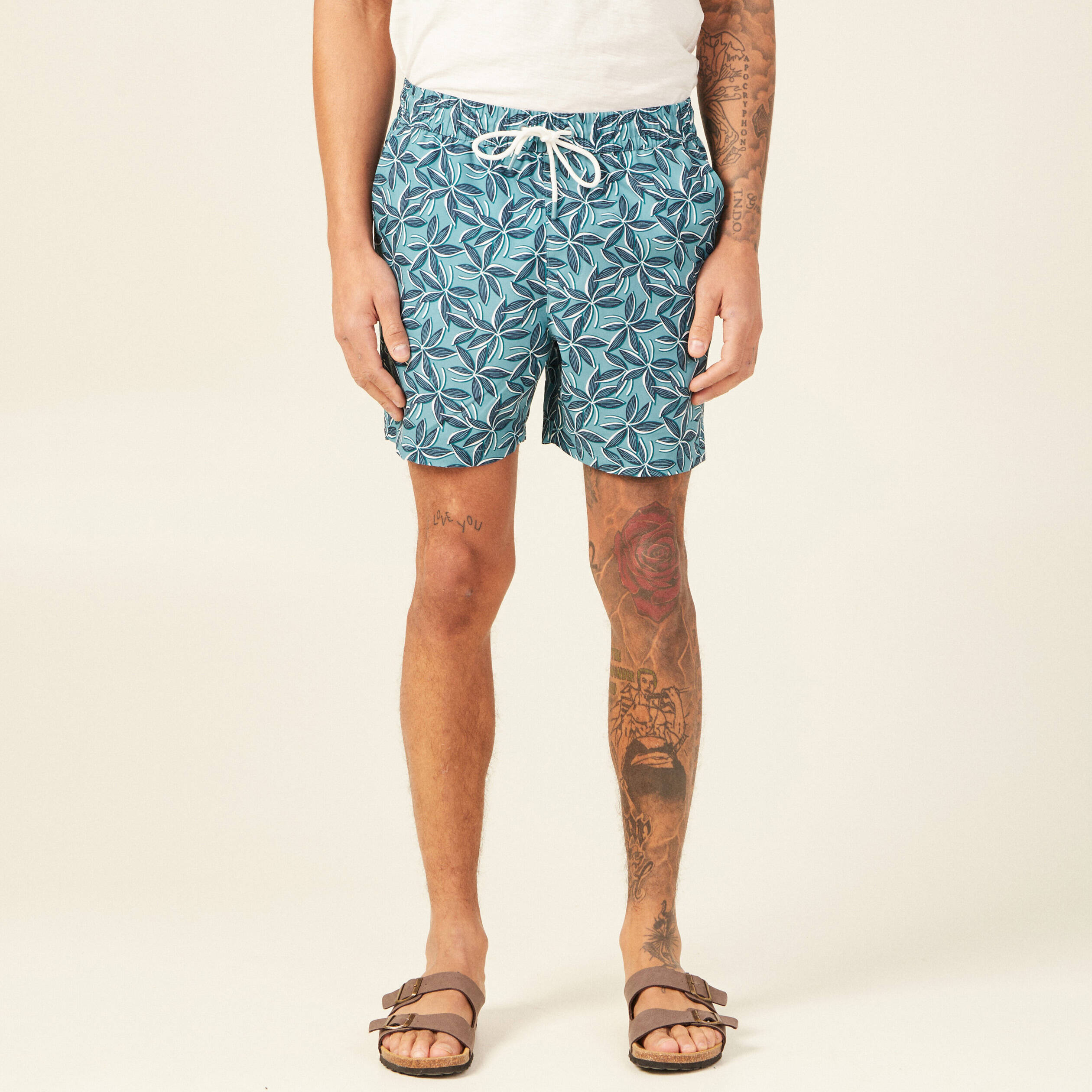 Short de bain bleu p&eacute;trole homme