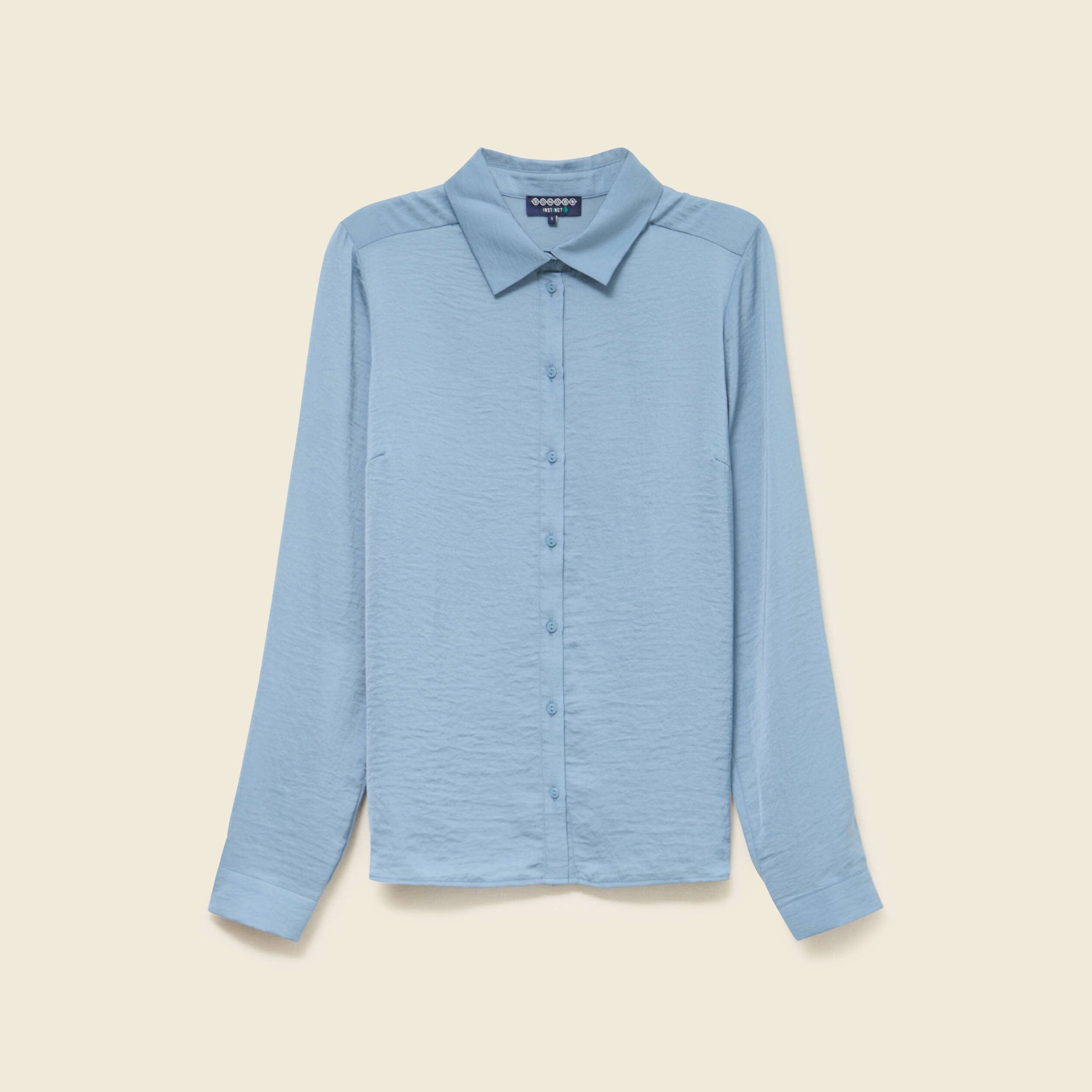 Chemise manches longues gris femme