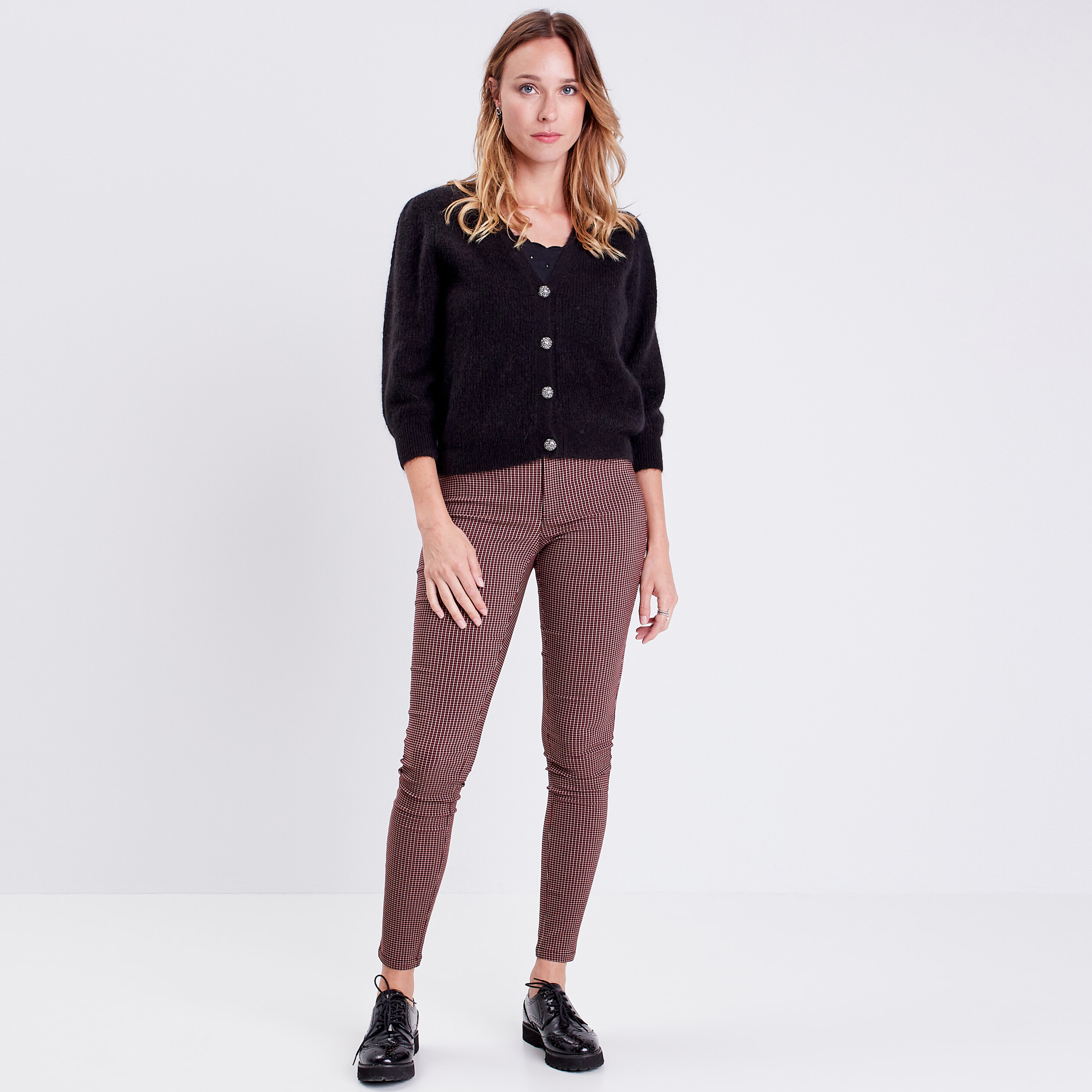 Pantalon bordeaux top femme